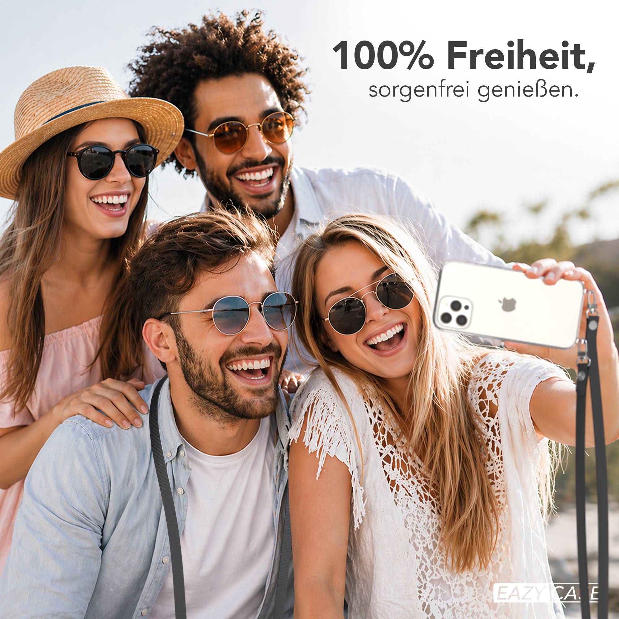 iPhone 12 Pro Max Schutzhülle mit magnetisch verstellbarem Crossbody-Umhängeband