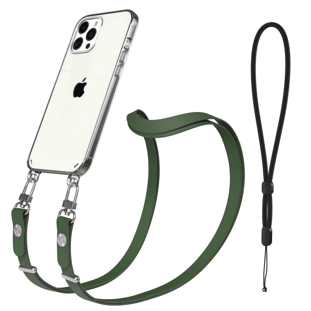 iPhone 12 Pro Max Schutzhülle mit magnetisch verstellbarem Crossbody-Umhängeband