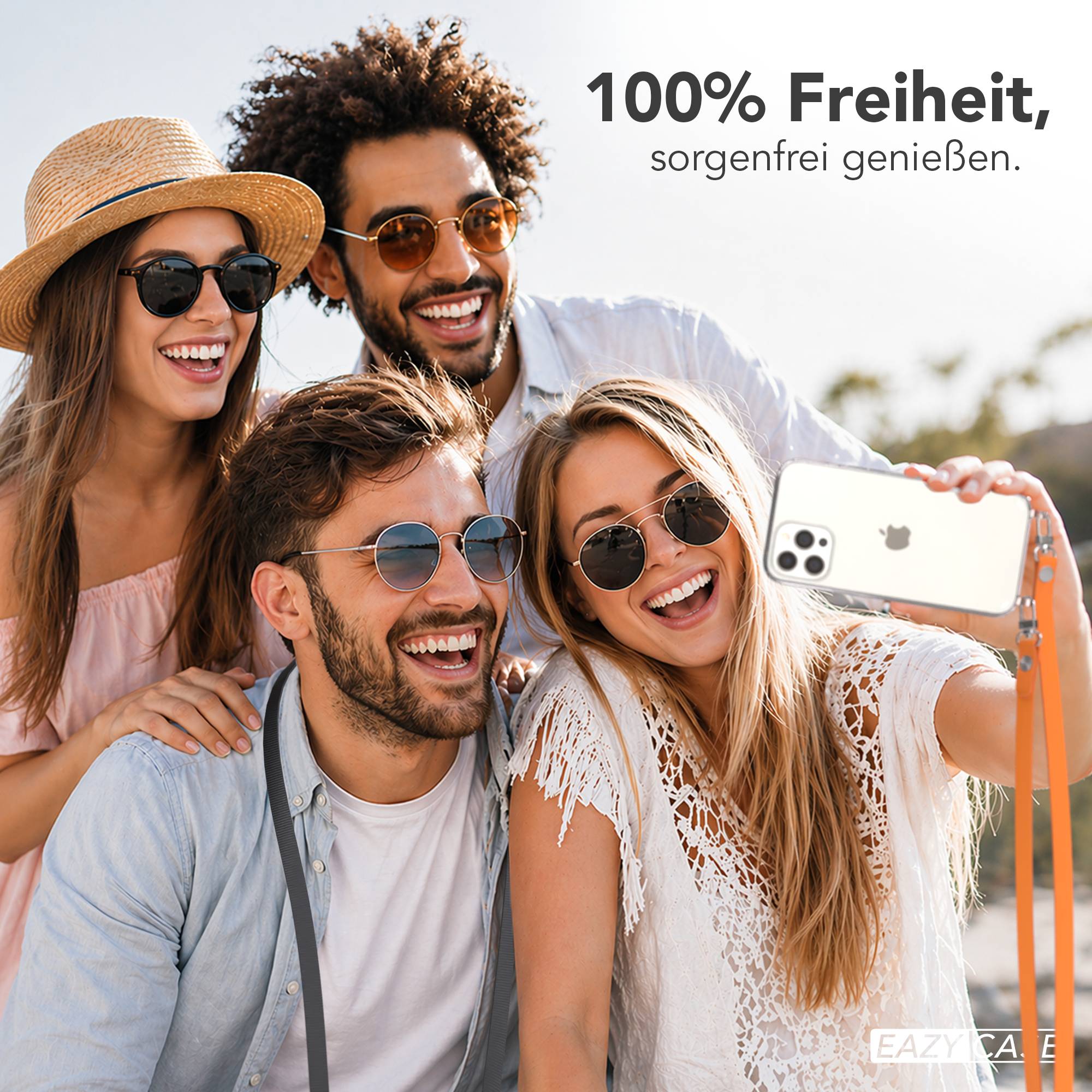 iPhone 12 Pro Max Schutzhülle mit magnetisch verstellbarem Crossbody-Umhängeband