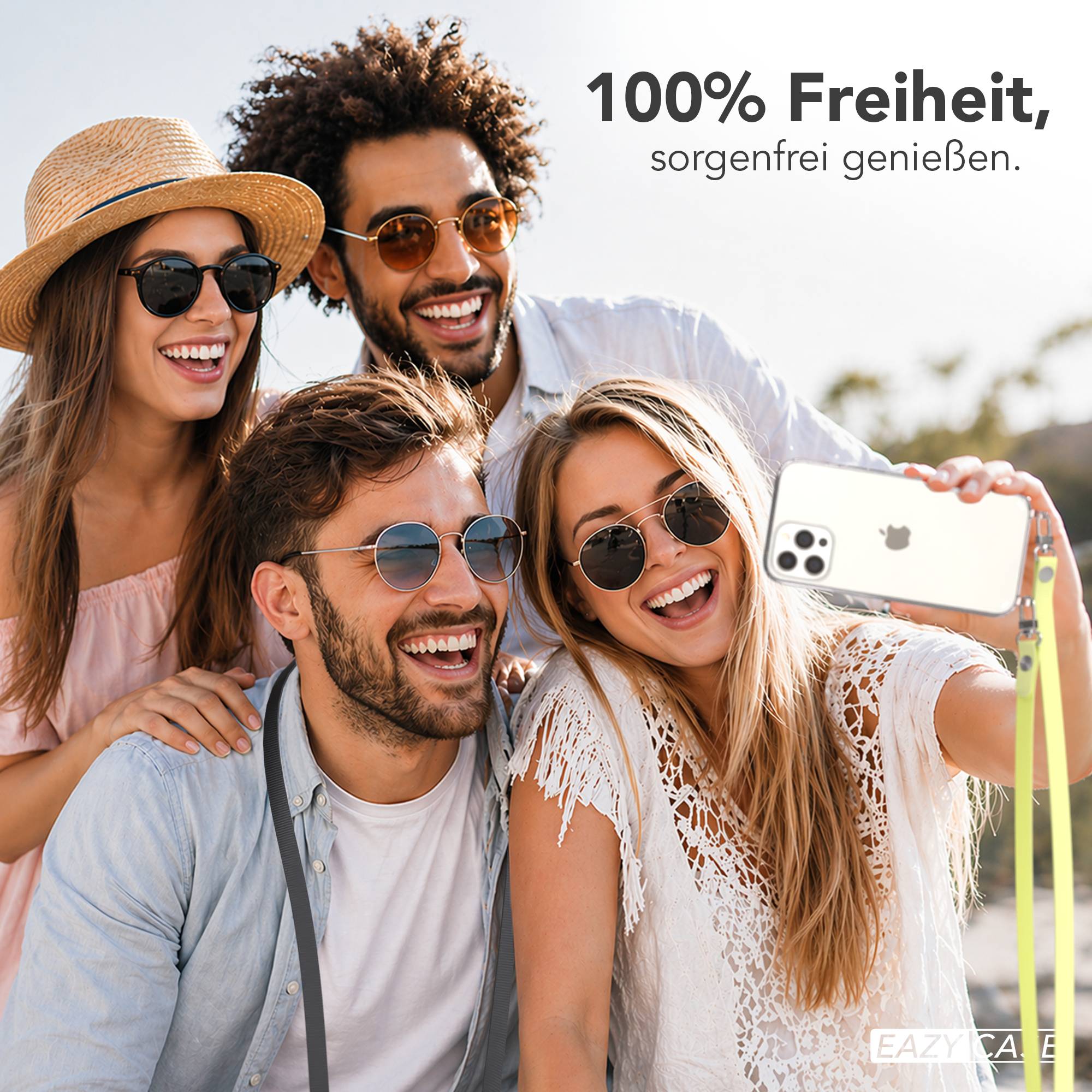 iPhone 12 Pro Max Schutzhülle mit magnetisch verstellbarem Crossbody-Umhängeband