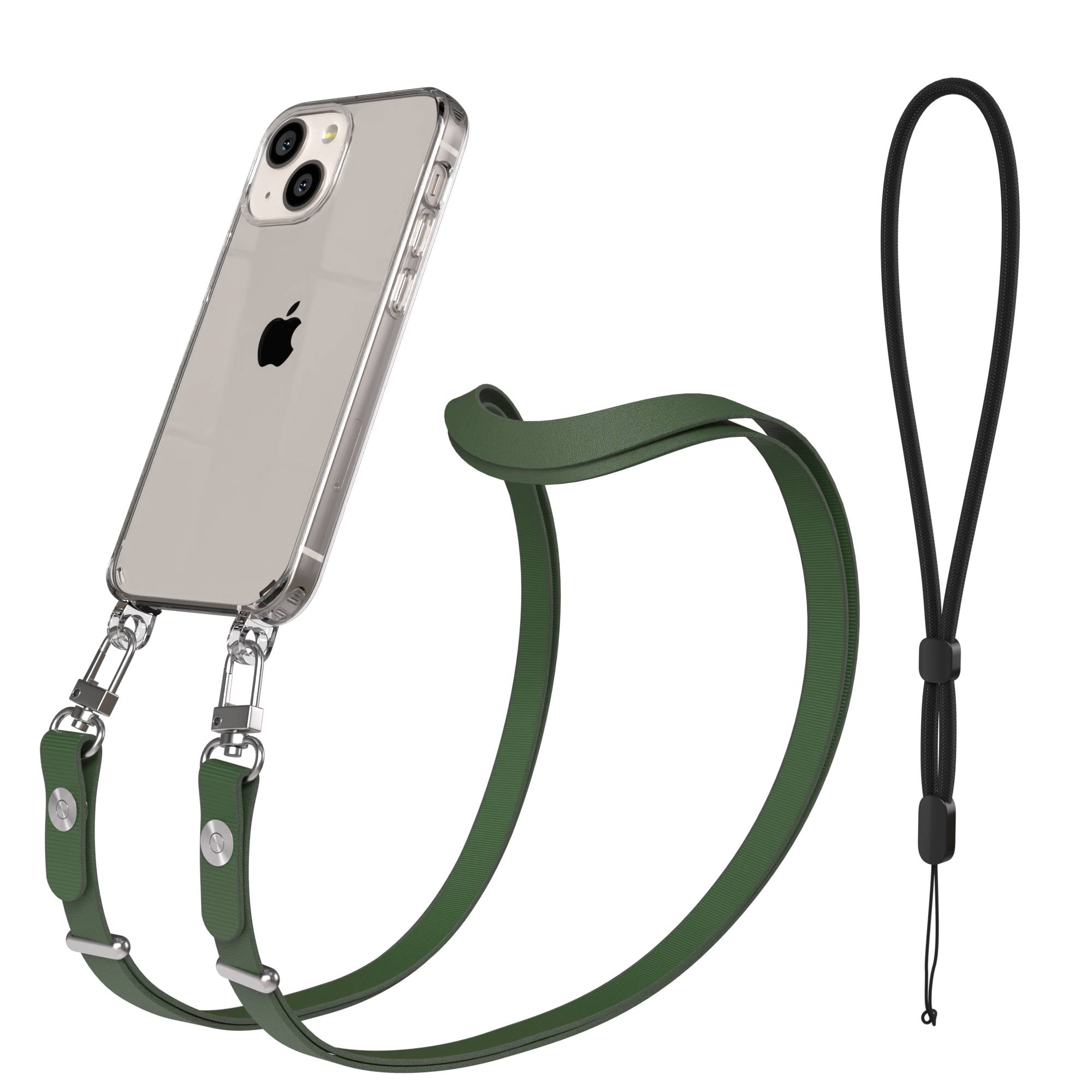 iPhone 13 Mini Schutzhülle mit magnetisch verstellbarem Crossbody Umhängeband