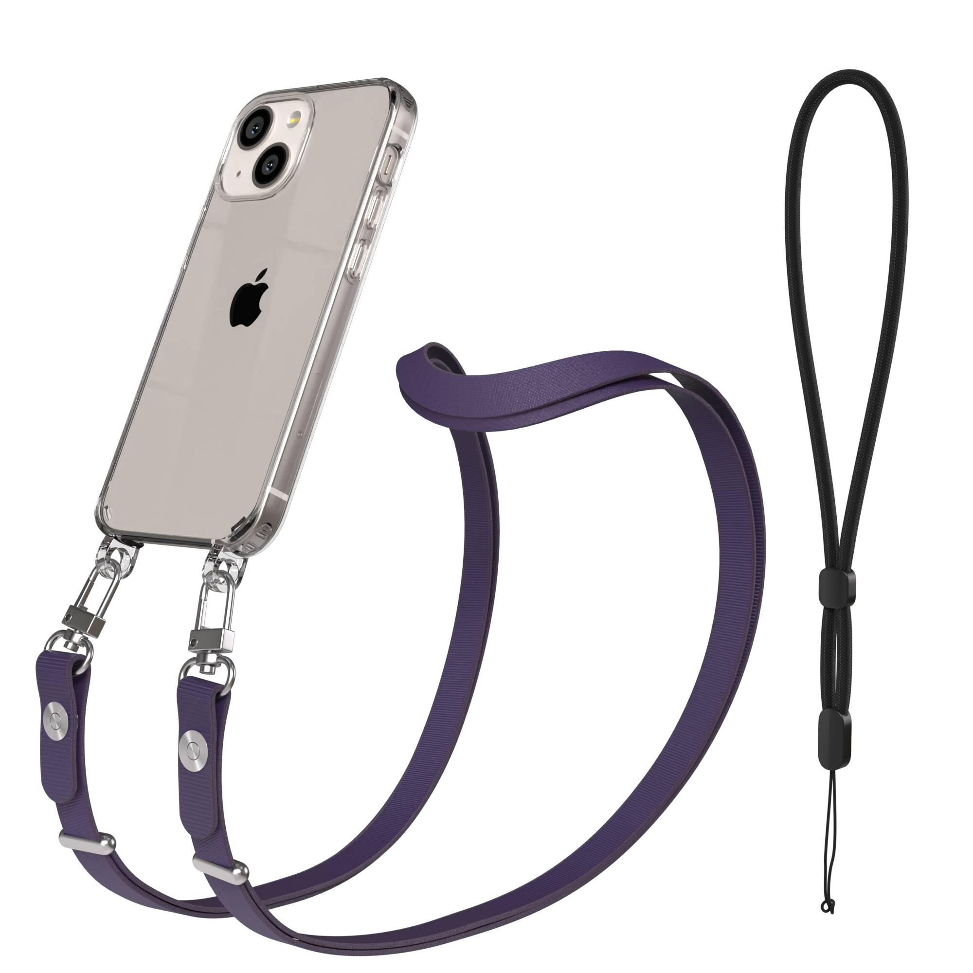 iPhone 13 Mini Schutzhülle mit magnetisch verstellbarem Crossbody Umhängeband