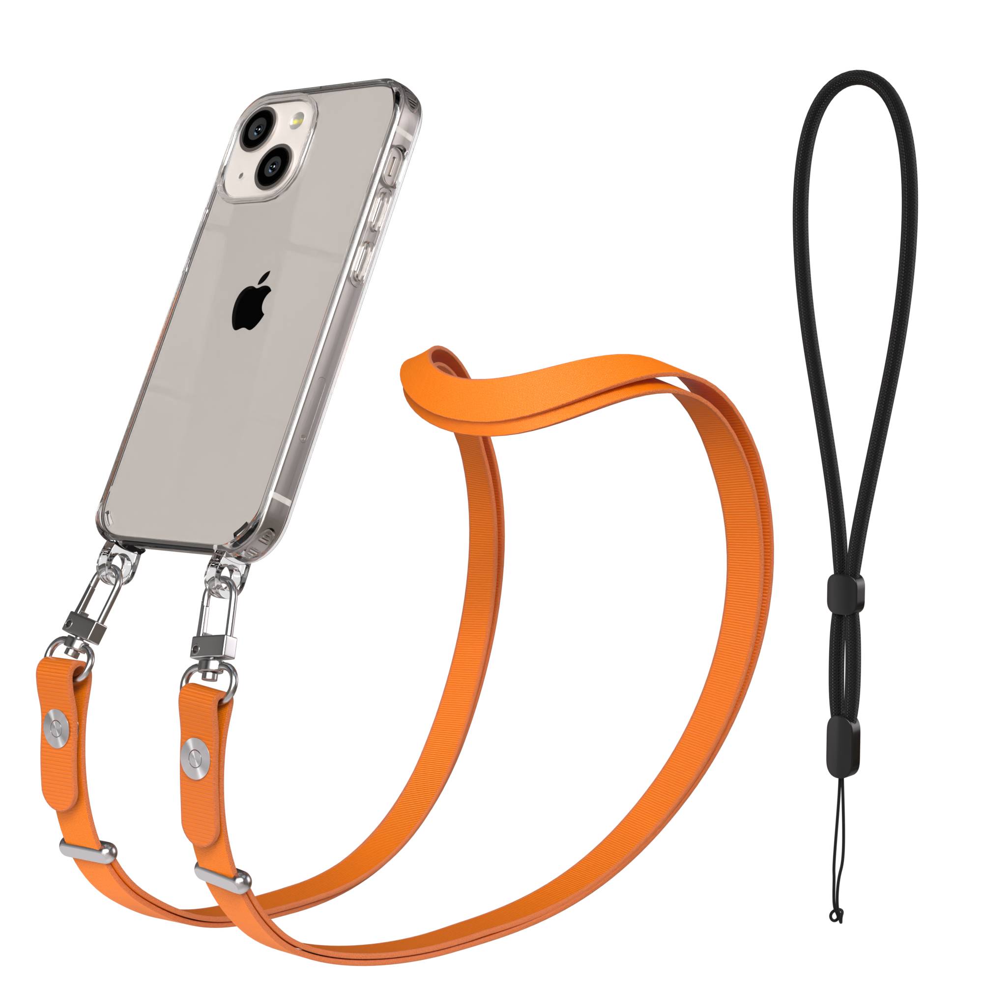 iPhone 13 Mini Schutzhülle mit magnetisch verstellbarem Crossbody Umhängeband