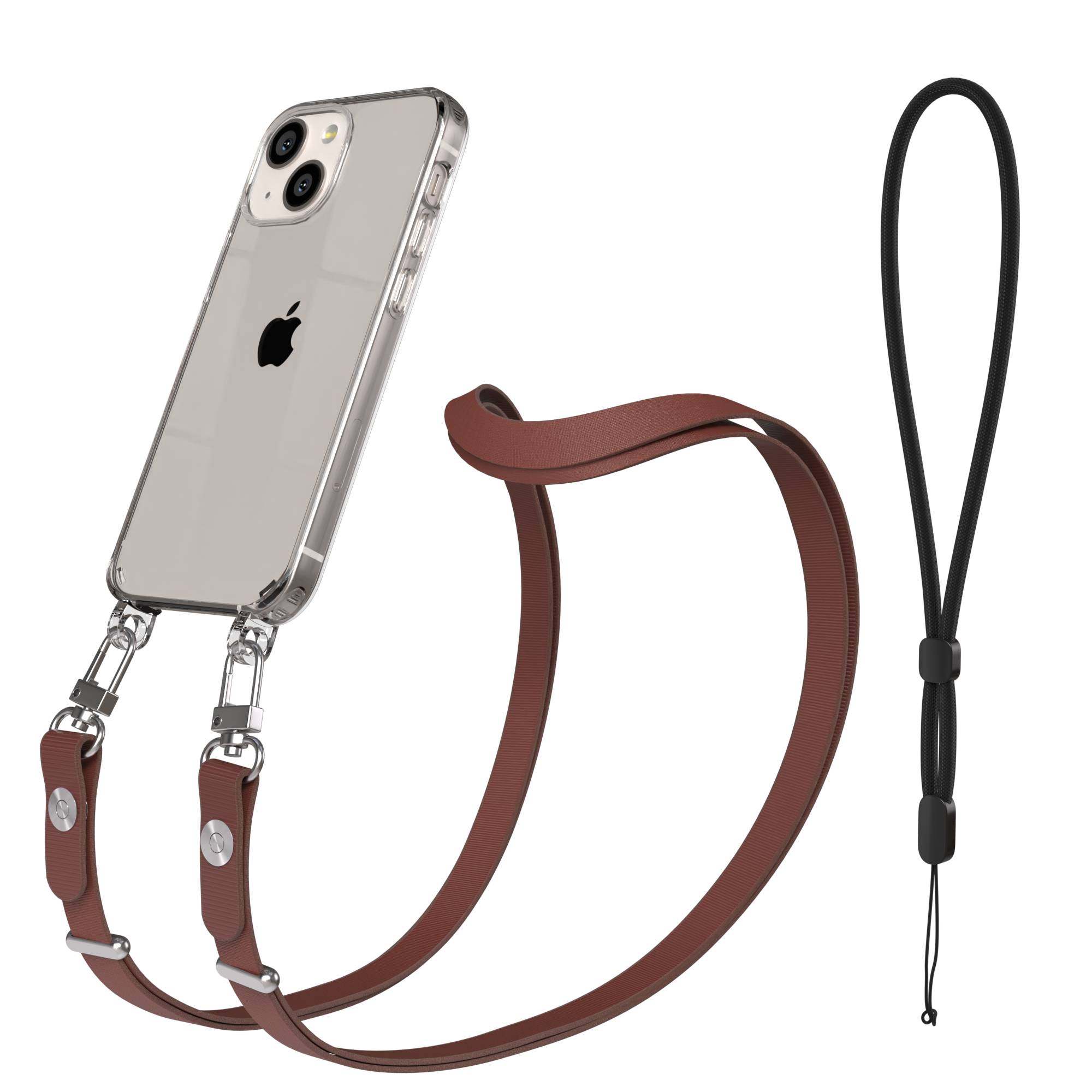iPhone 13 Mini Schutzhülle mit magnetisch verstellbarem Crossbody Umhängeband