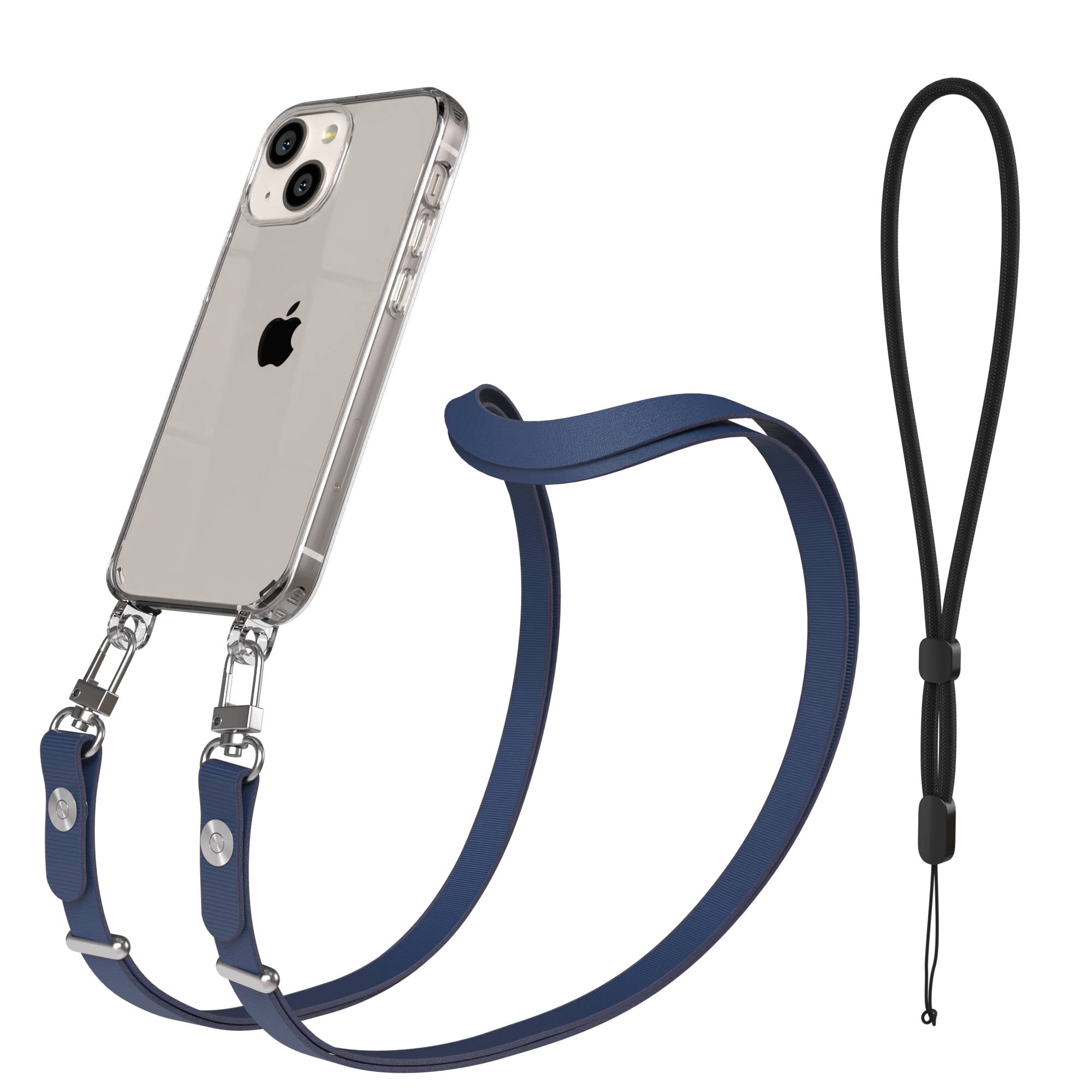 iPhone 13 Mini Schutzhülle mit magnetisch verstellbarem Crossbody Umhängeband