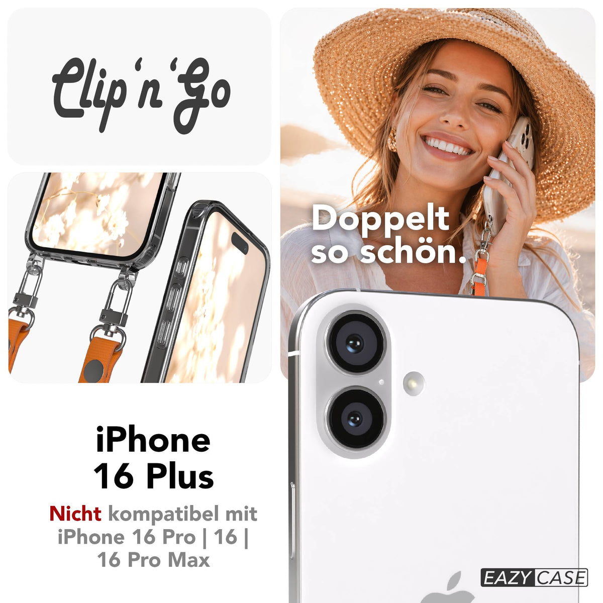 iPhone 16 Plus MagSafe Hülle + magnetisches Band