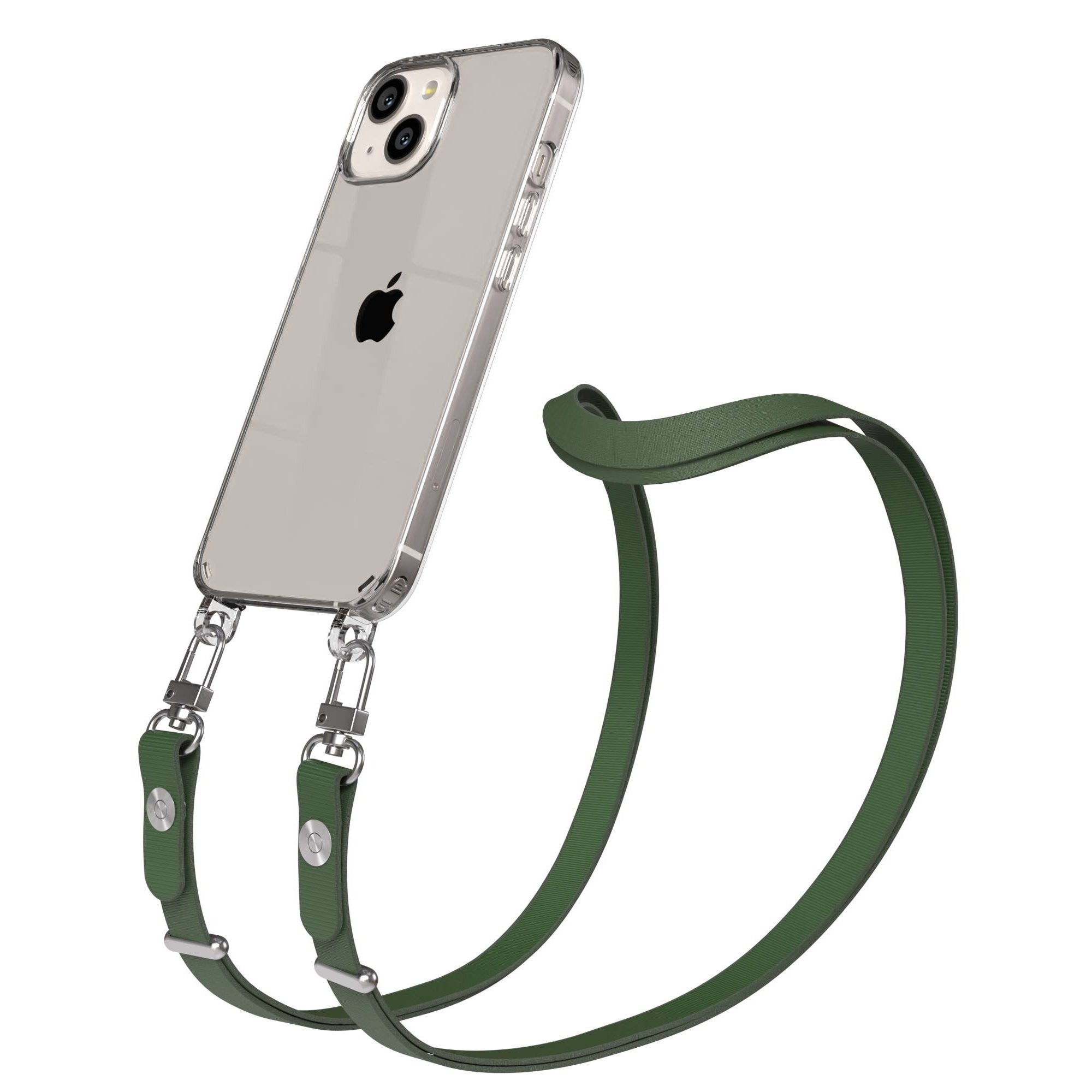 Apple iPhone 13 Schutzhülle mit magnetisch verstellbarem Crossbody-Umhängeband