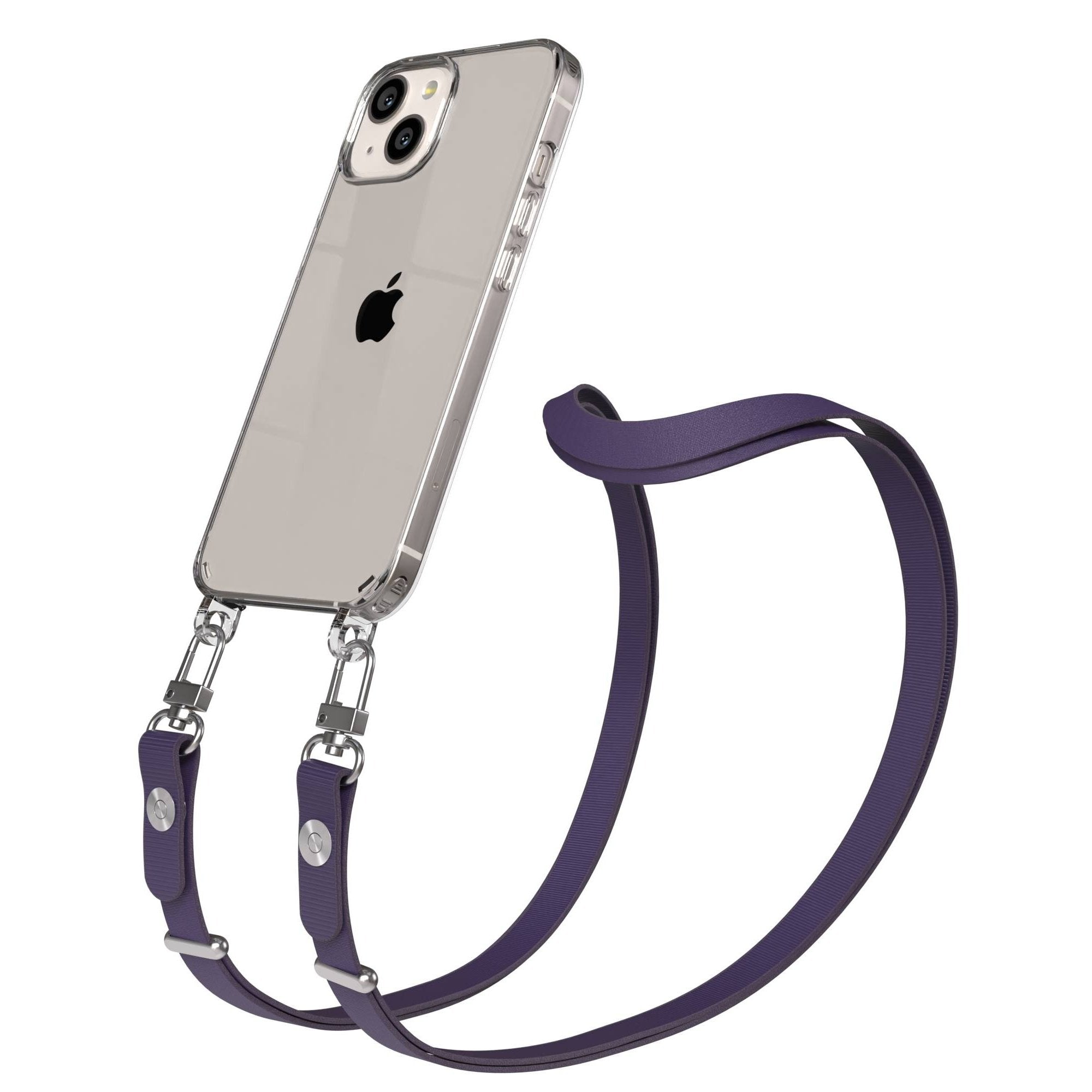 Apple iPhone 13 Schutzhülle mit magnetisch verstellbarem Crossbody-Umhängeband