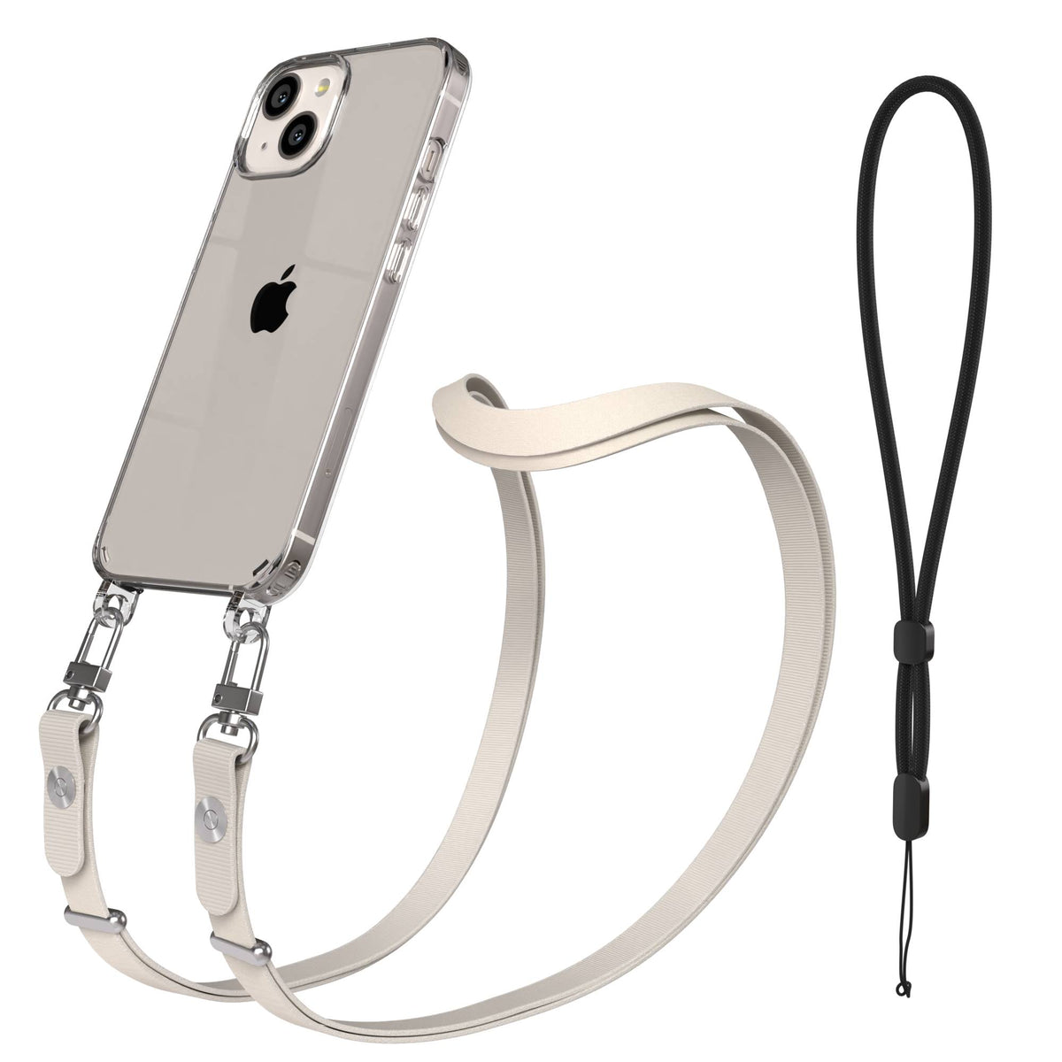 Apple iPhone 13 Schutzhülle mit magnetisch verstellbarem Crossbody-Umhängeband