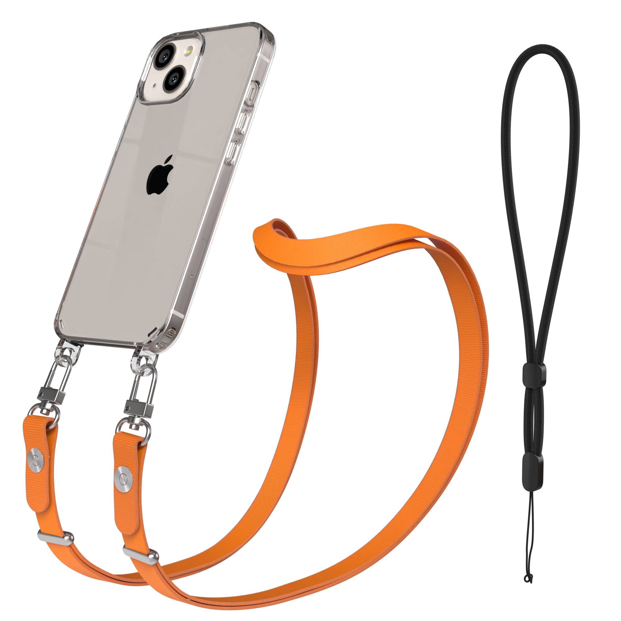 Apple iPhone 13 Schutzhülle mit magnetisch verstellbarem Crossbody-Umhängeband