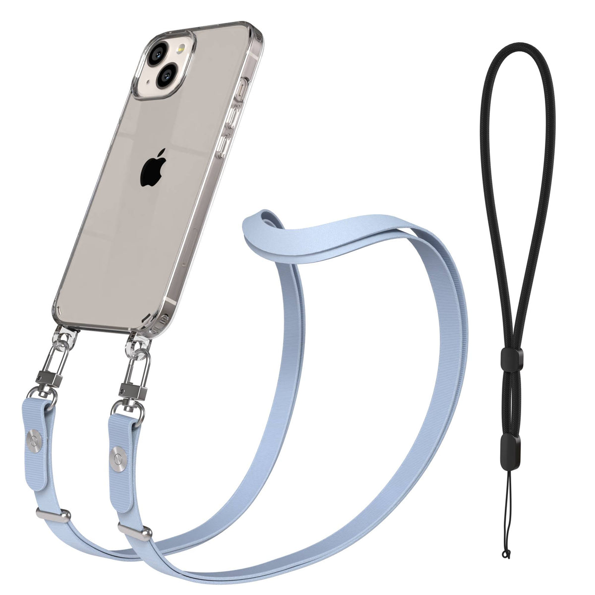 Apple iPhone 13 Schutzhülle mit magnetisch verstellbarem Crossbody-Umhängeband