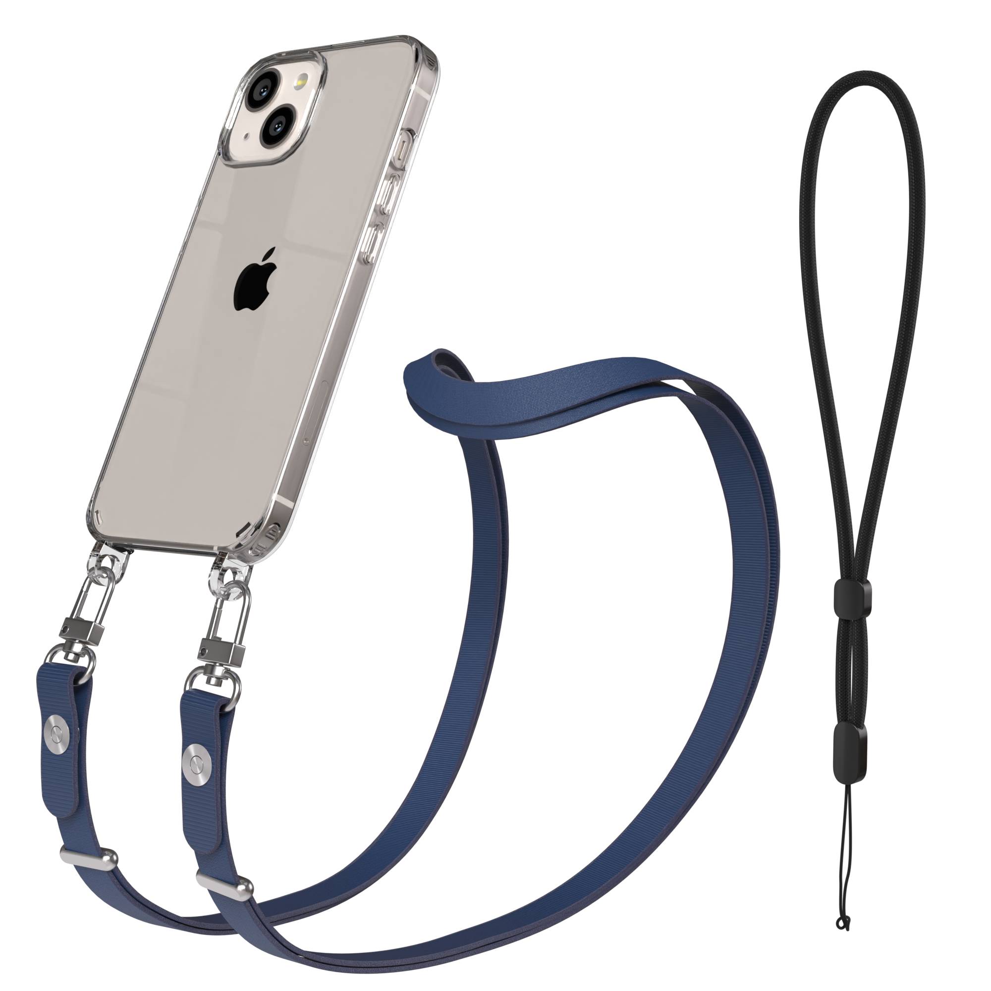 Apple iPhone 13 Schutzhülle mit magnetisch verstellbarem Crossbody-Umhängeband