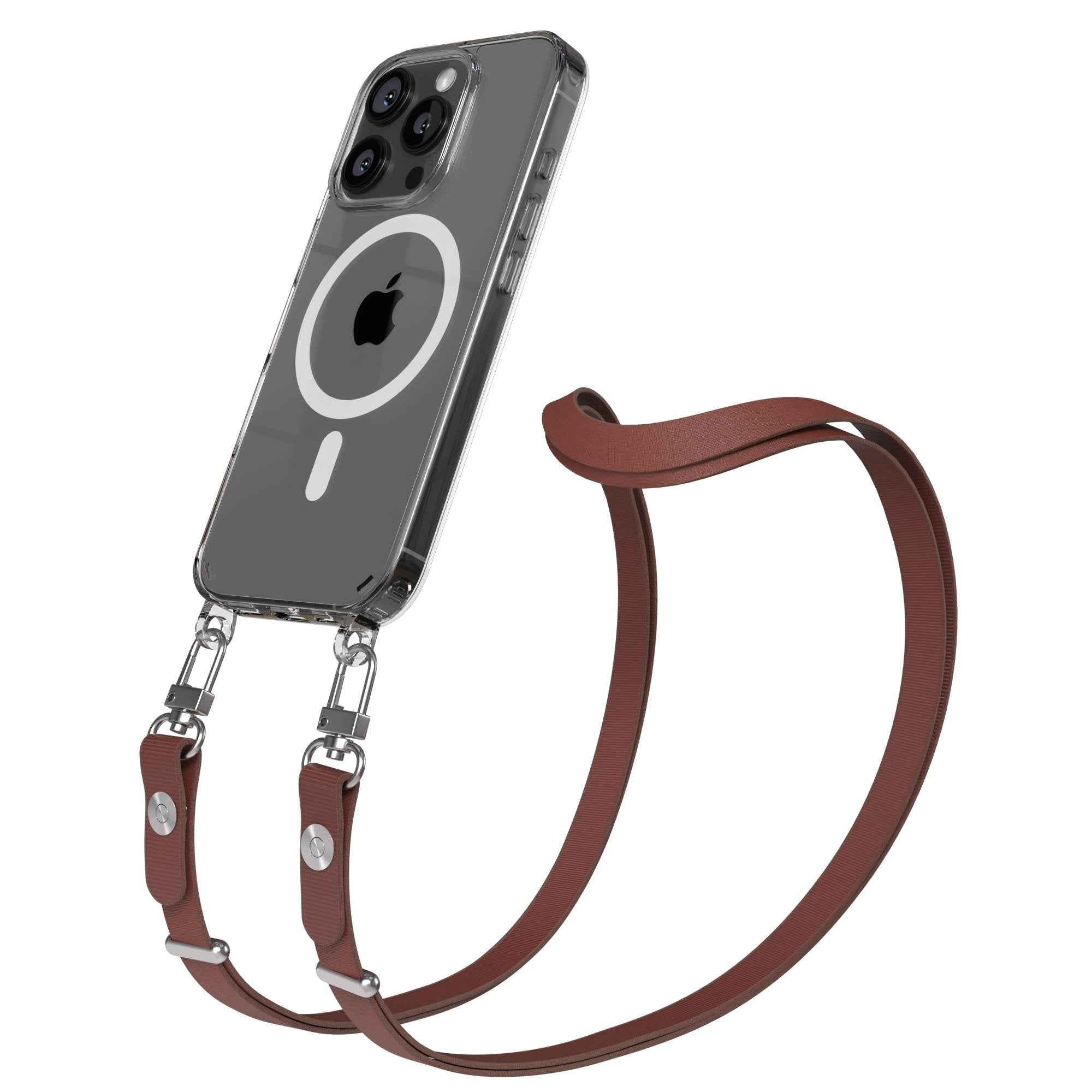 Apple iPhone 16 Pro MagSafe Hülle mit magnetischer Crossbody Handykette Set