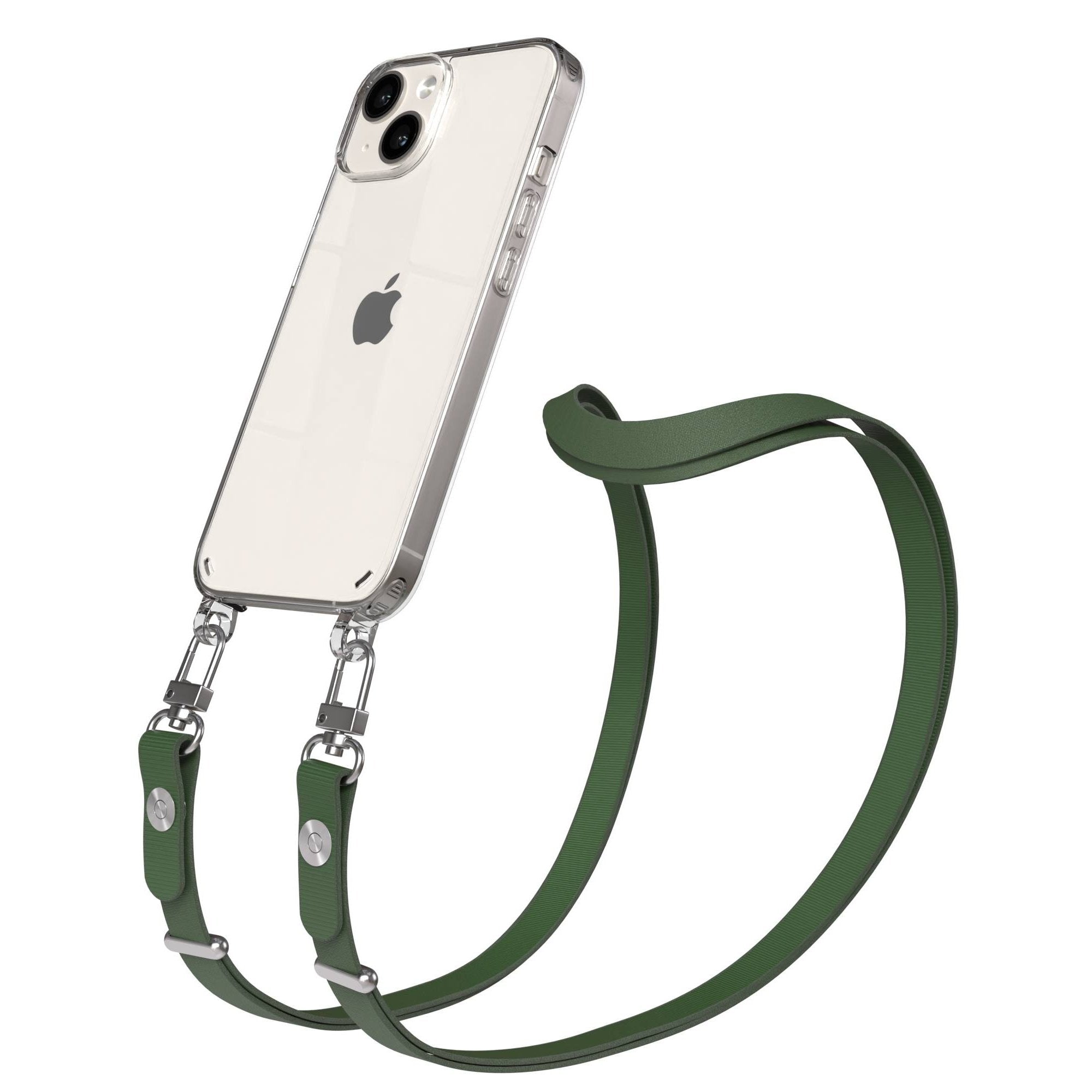 Apple iPhone 14 Schutzhülle mit magnetisch verstellbarem Crossbody Umhängeband