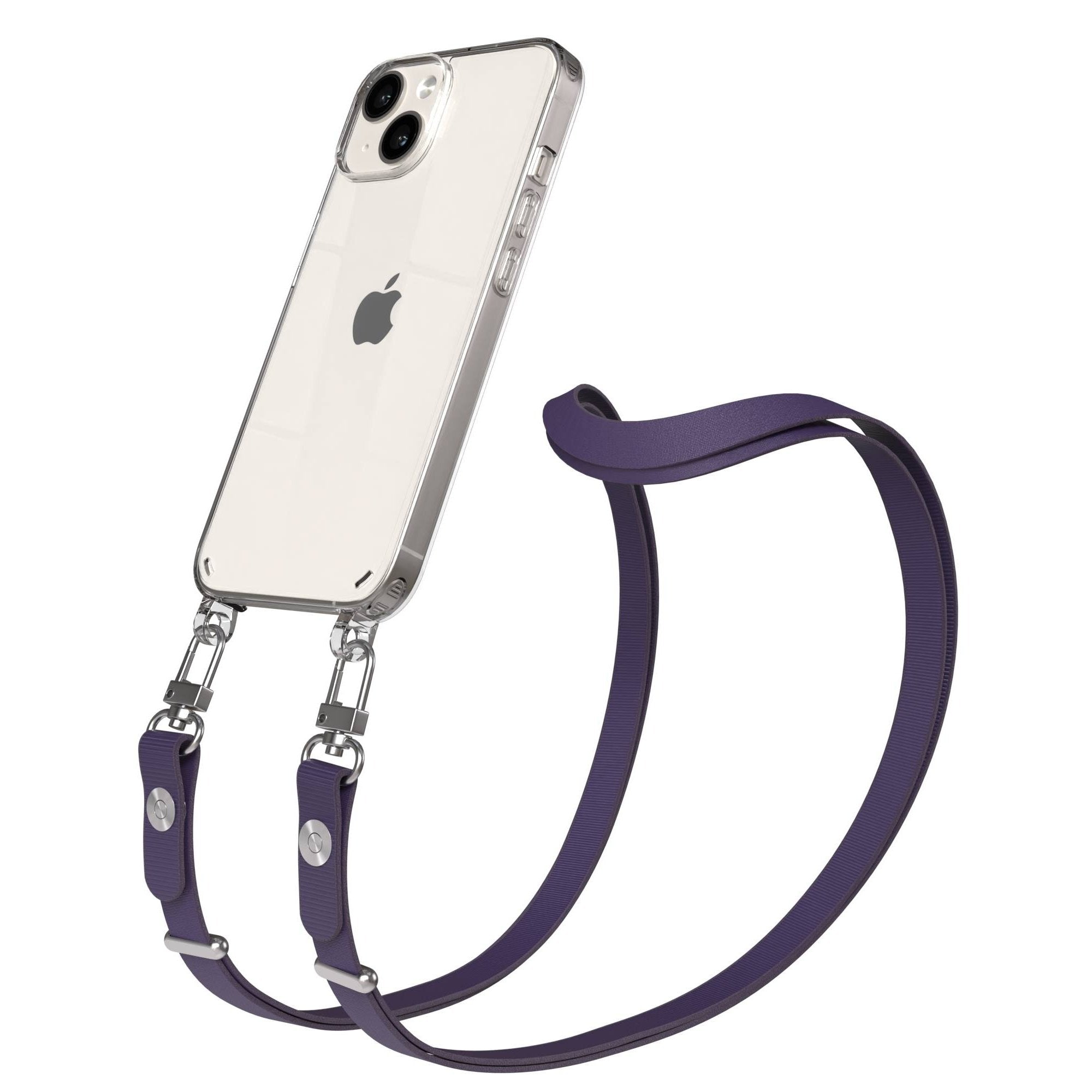 Apple iPhone 14 Schutzhülle mit magnetisch verstellbarem Crossbody Umhängeband