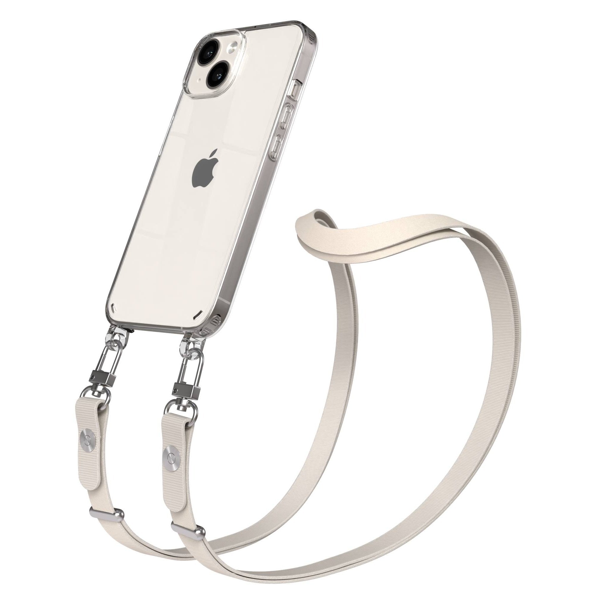 Apple iPhone 14 Schutzhülle mit magnetisch verstellbarem Crossbody Umhängeband