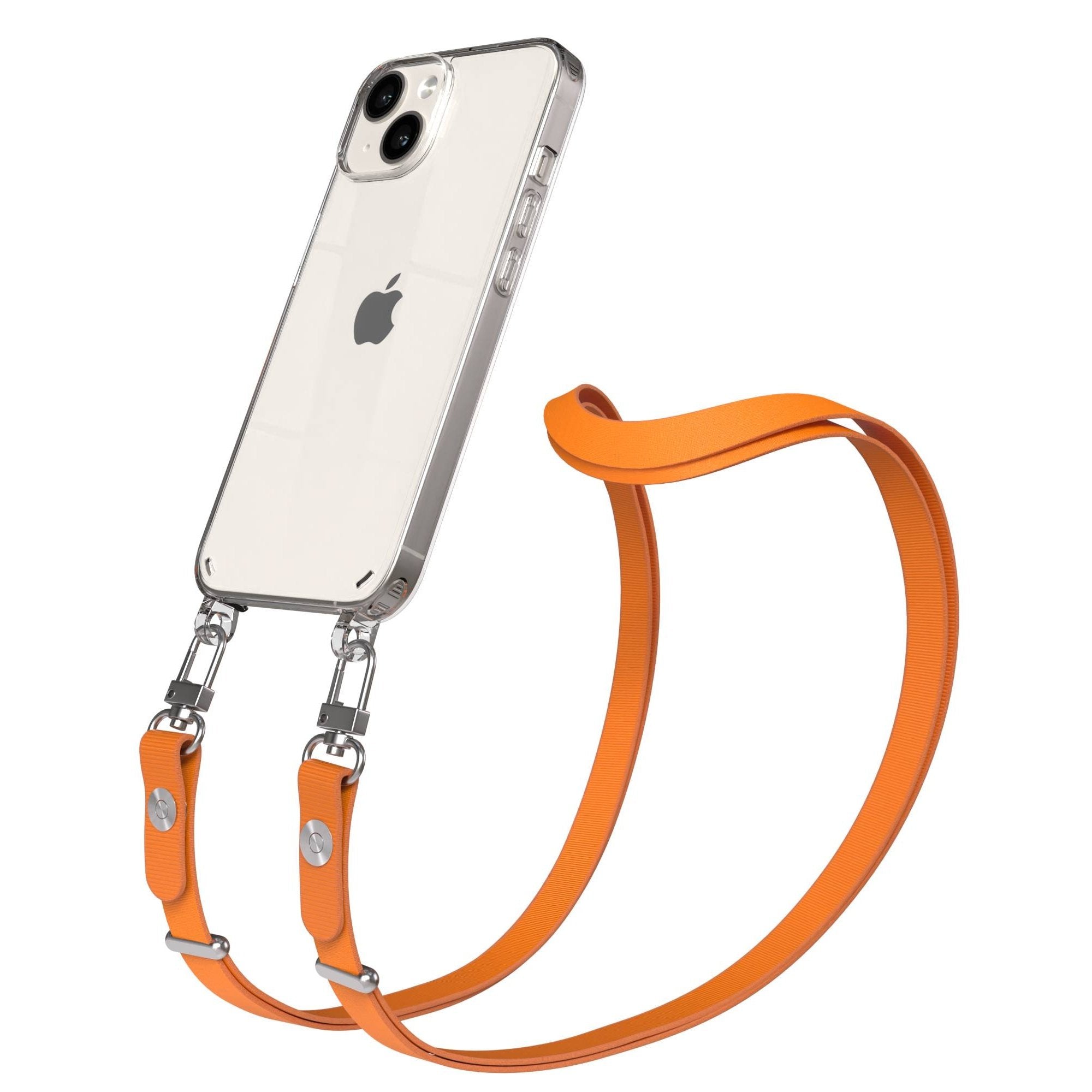 Apple iPhone 14 Schutzhülle mit magnetisch verstellbarem Crossbody Umhängeband