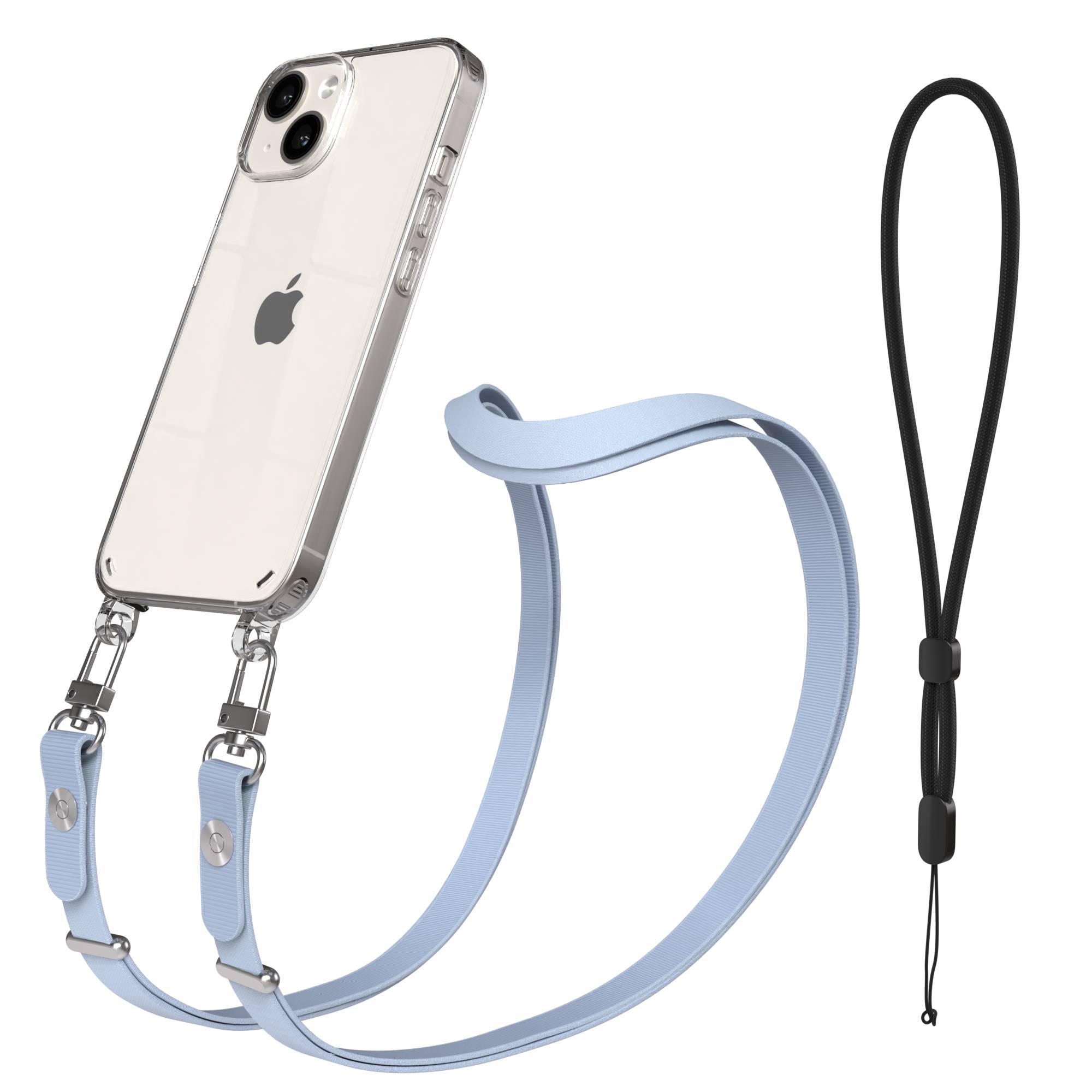 Apple iPhone 14 Schutzhülle mit magnetisch verstellbarem Crossbody Umhängeband