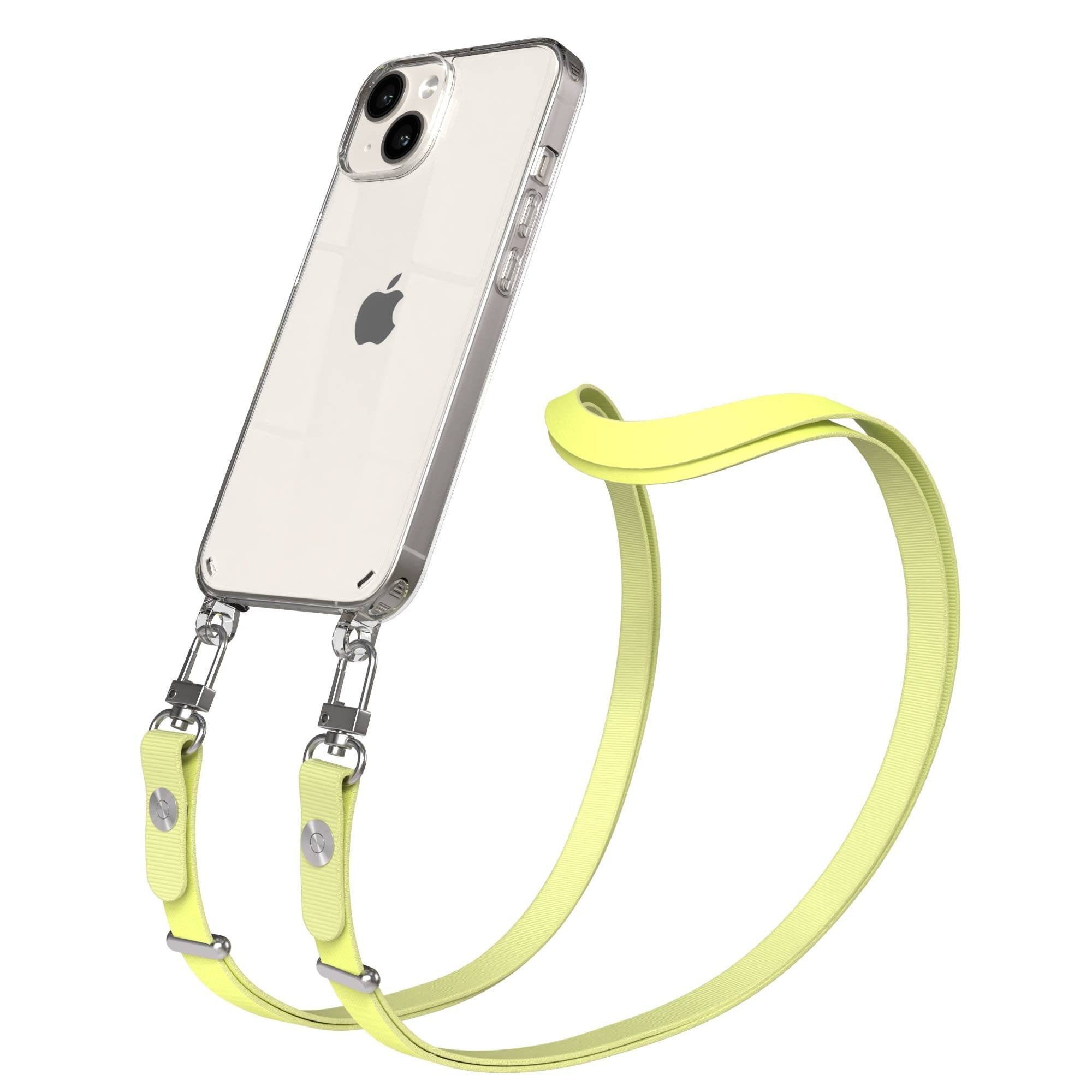 Apple iPhone 14 Schutzhülle mit magnetisch verstellbarem Crossbody Umhängeband