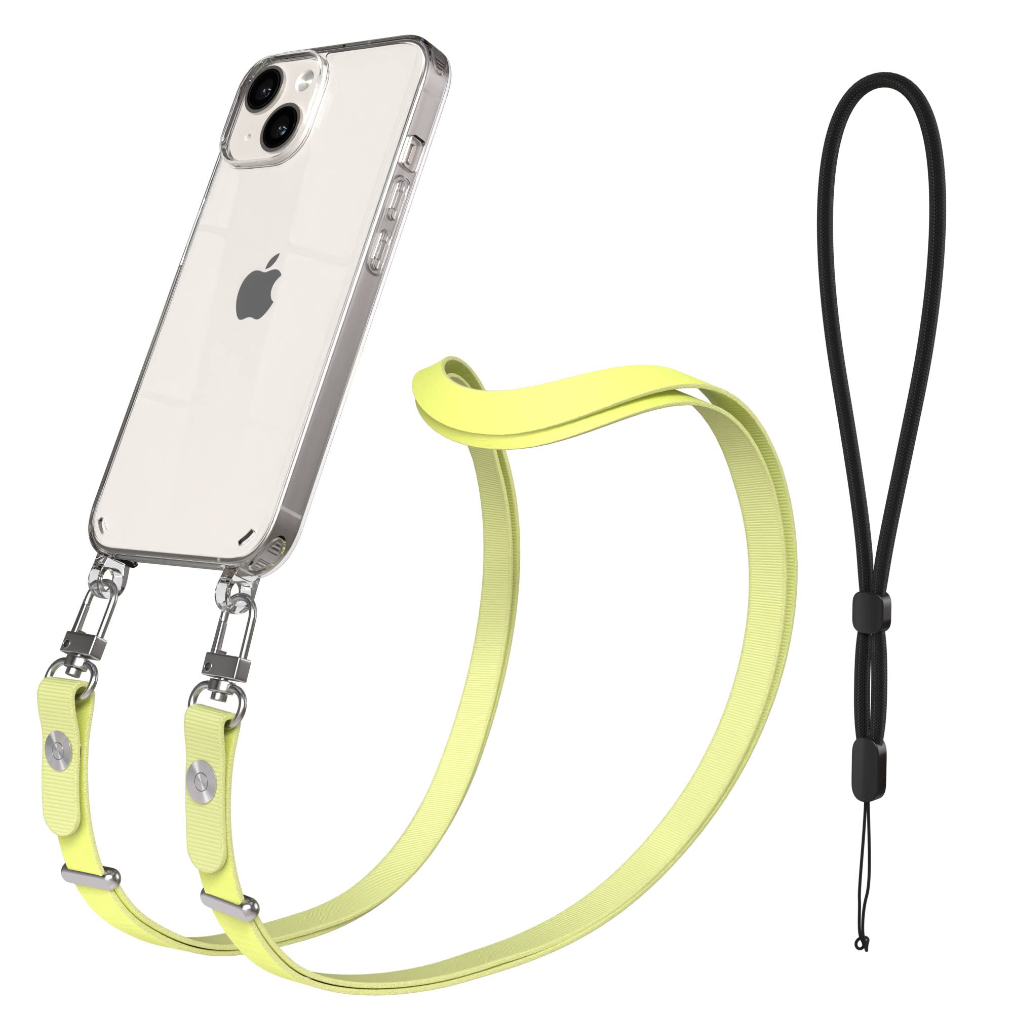 Apple iPhone 14 Schutzhülle mit magnetisch verstellbarem Crossbody Umhängeband