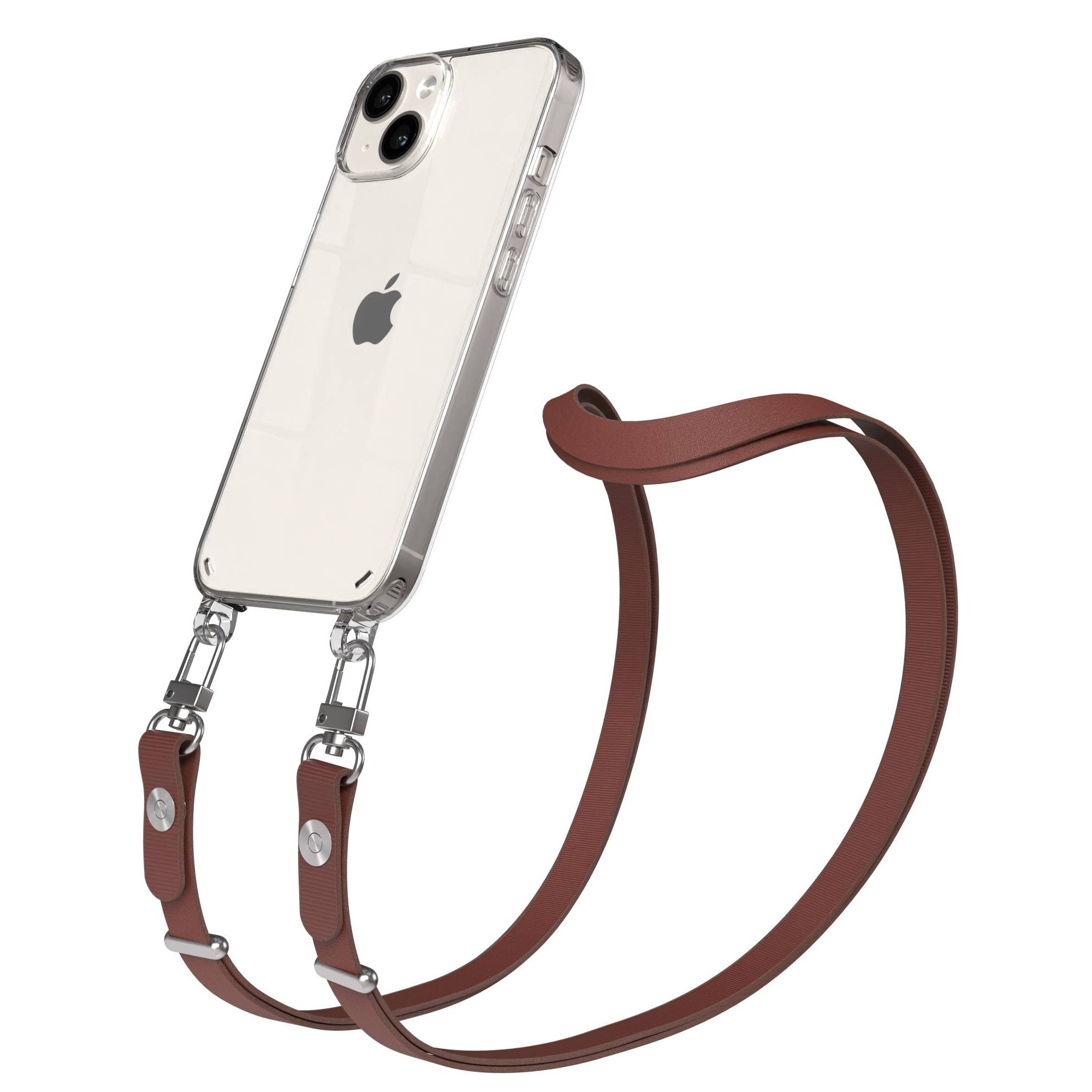Apple iPhone 14 Schutzhülle mit magnetisch verstellbarem Crossbody Umhängeband