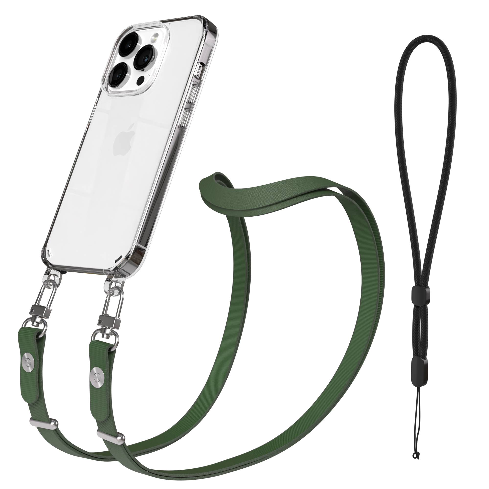 Apple iPhone 14 Pro Schutzhülle mit magnetisch verstellbarem Crossbody-Umhängeband