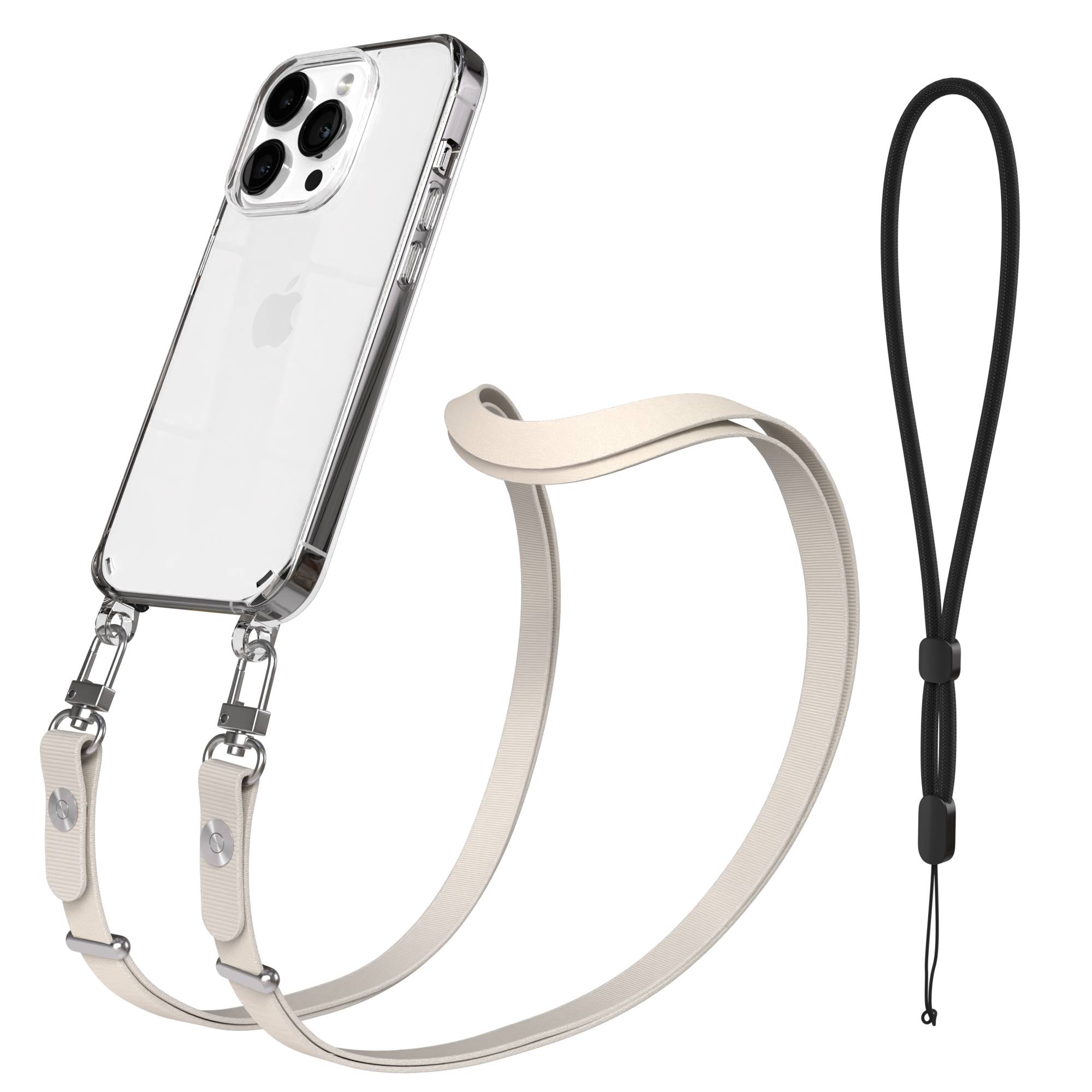 Apple iPhone 14 Pro Schutzhülle mit magnetisch verstellbarem Crossbody-Umhängeband