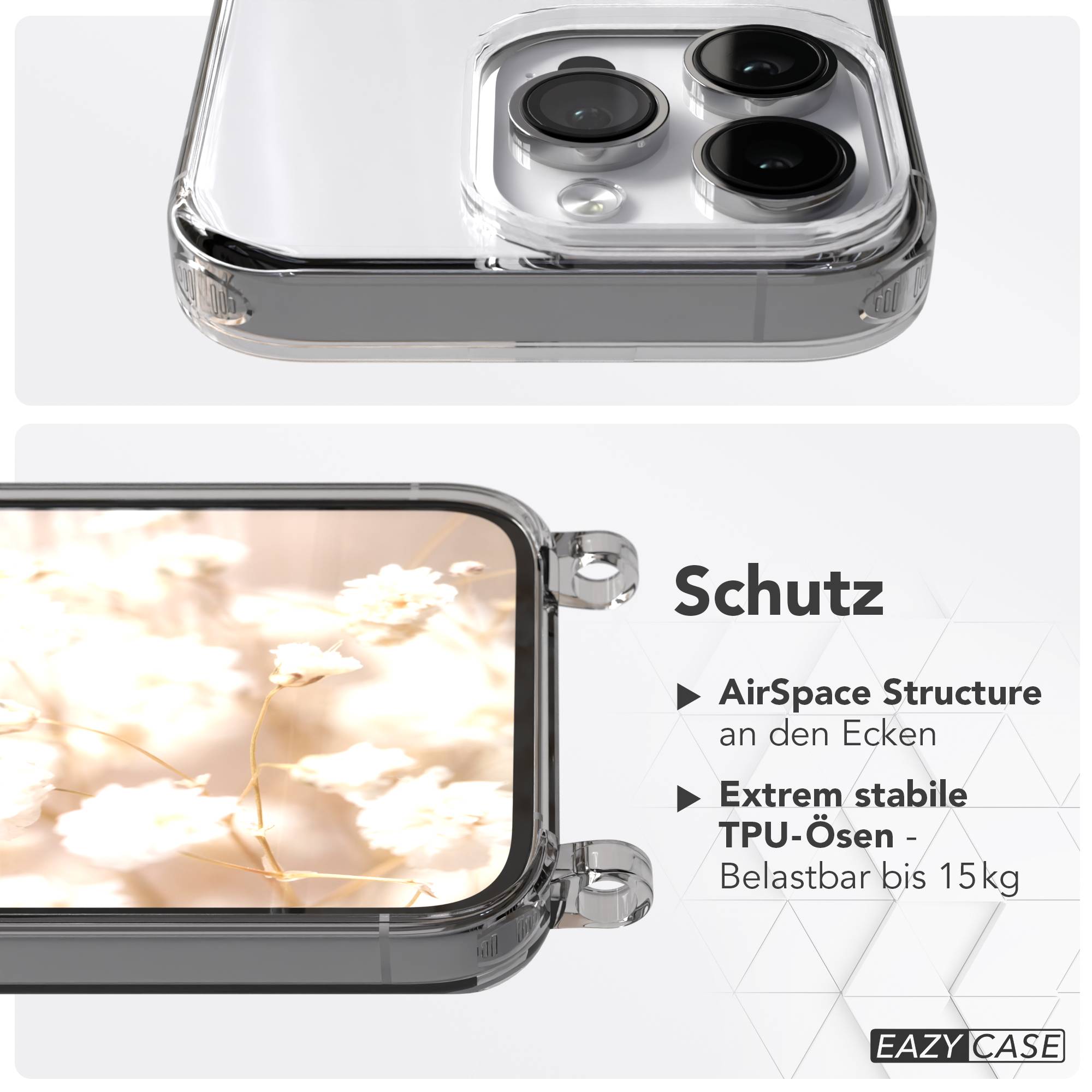 Apple iPhone 14 Pro Schutzhülle mit magnetisch verstellbarem Crossbody-Umhängeband