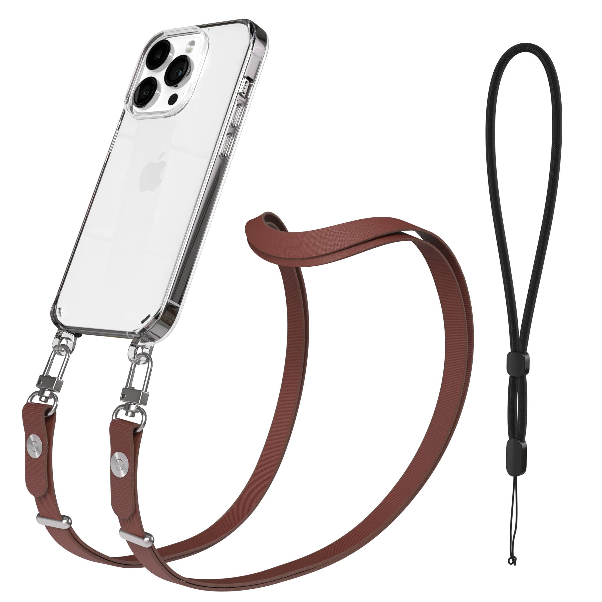 Apple iPhone 14 Pro Schutzhülle mit magnetisch verstellbarem Crossbody-Umhängeband