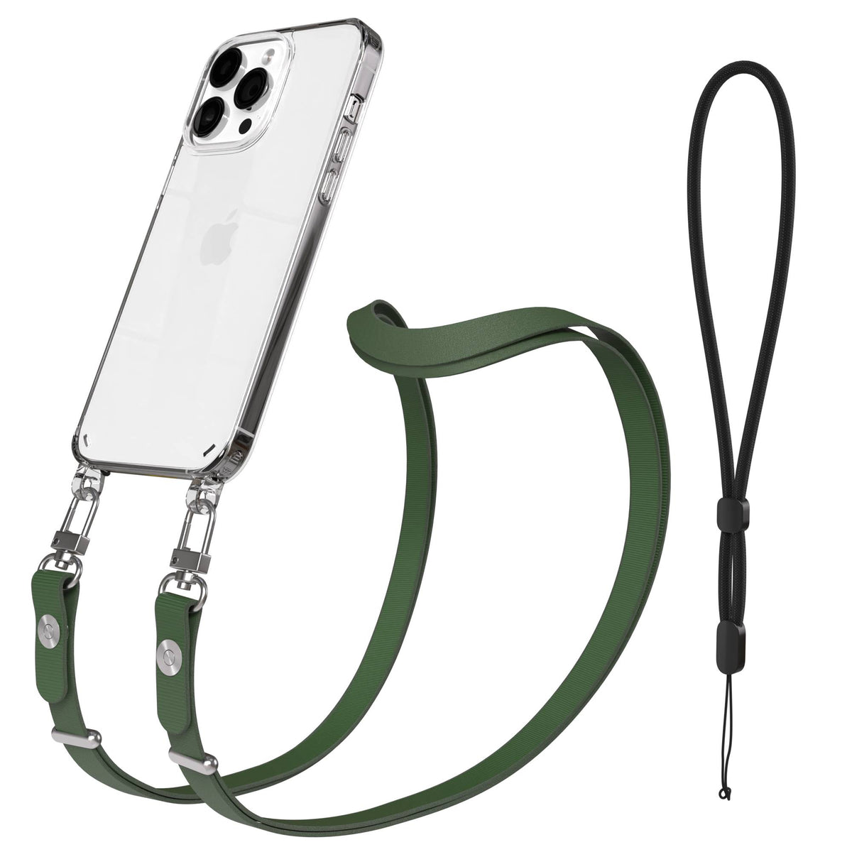 iPhone 14 Pro Max Schutzhülle mit magnetisch verstellbarem Crossbody Umhängeband