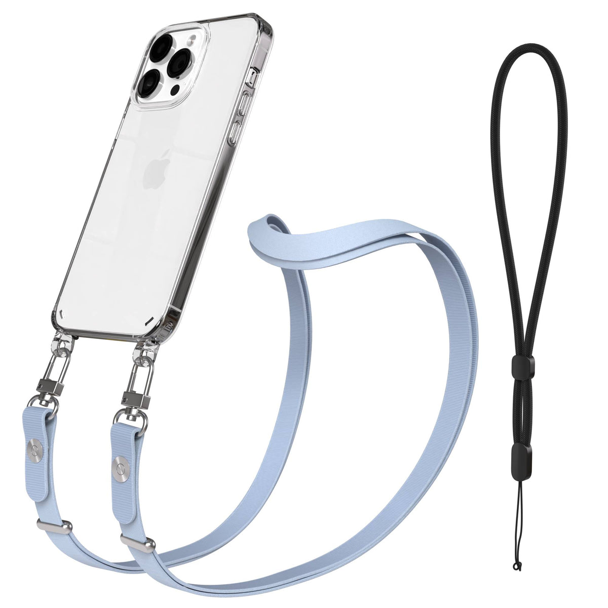 iPhone 14 Pro Max Schutzhülle mit magnetisch verstellbarem Crossbody Umhängeband
