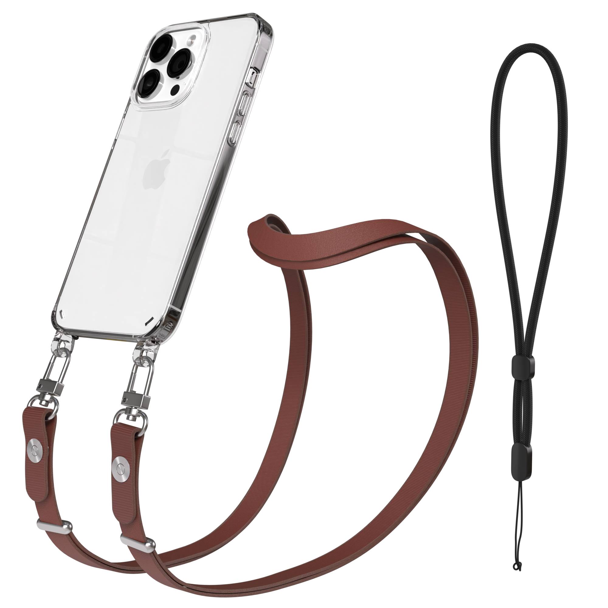 iPhone 14 Pro Max Schutzhülle mit magnetisch verstellbarem Crossbody Umhängeband