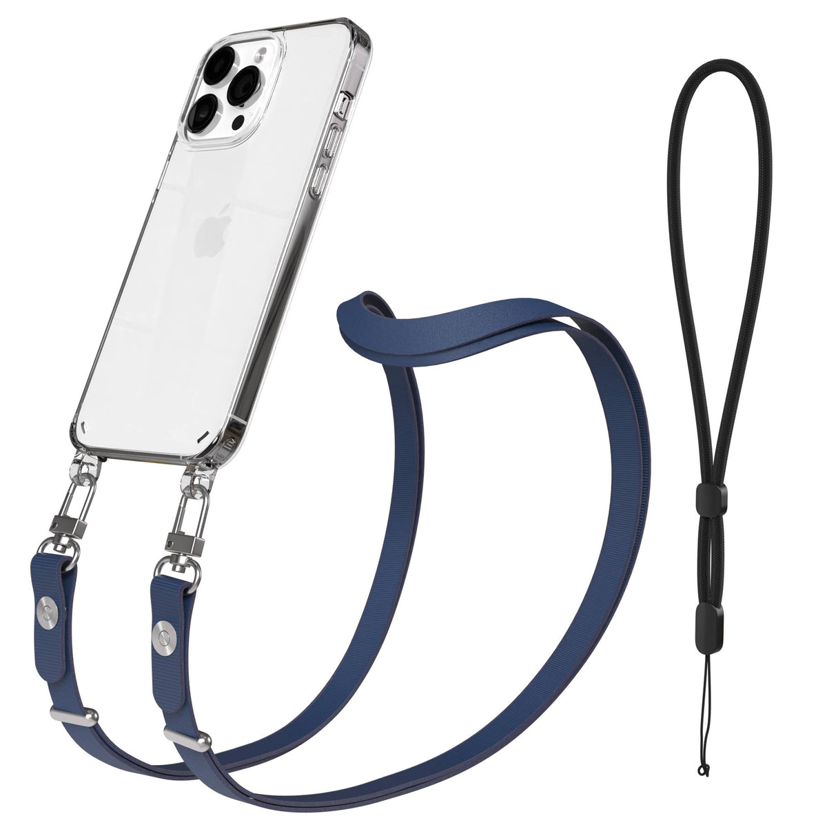 iPhone 14 Pro Max Schutzhülle mit magnetisch verstellbarem Crossbody Umhängeband