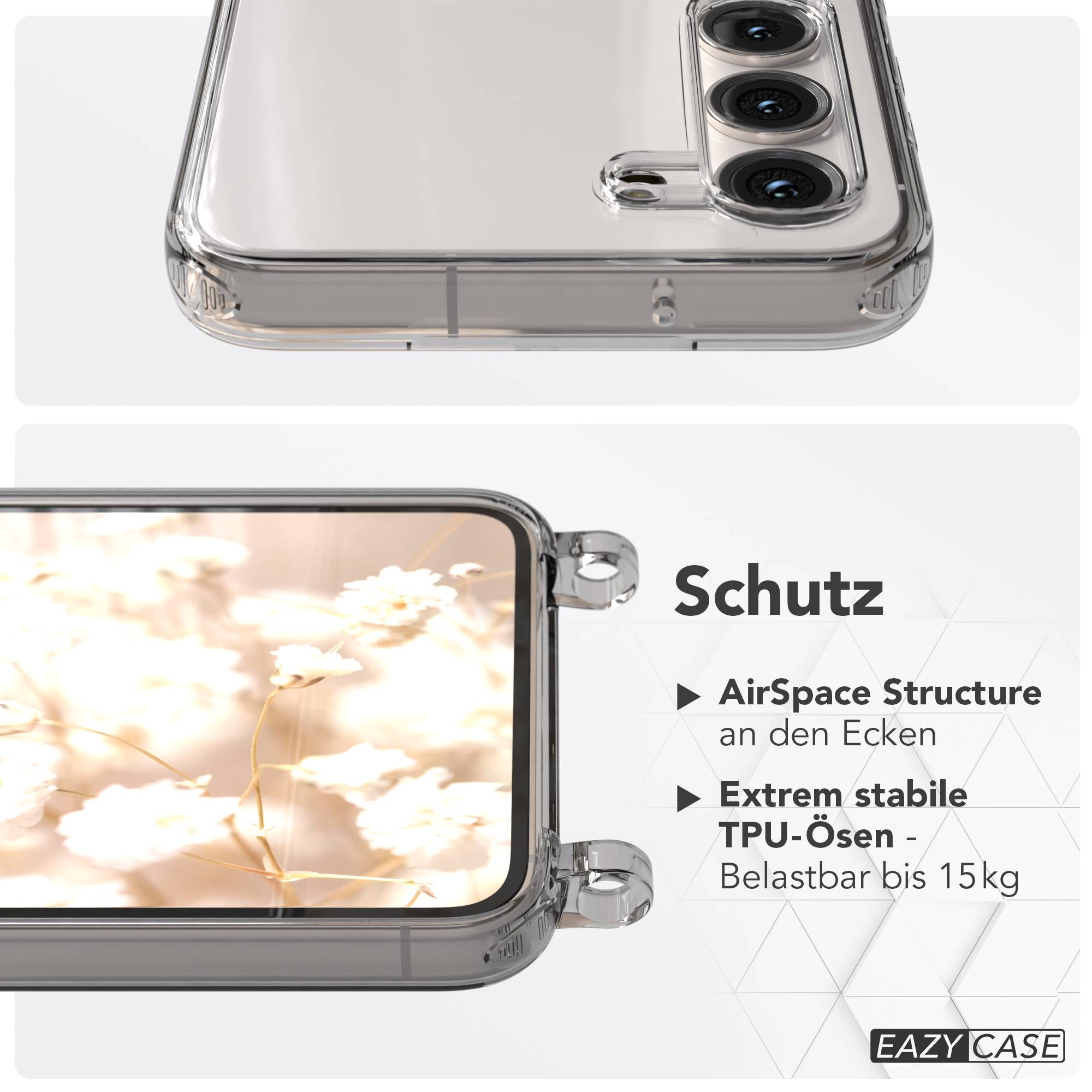 Samsung Galaxy S23 Schutzhülle mit magnetisch verstellbarem Crossbody-Umhängeband