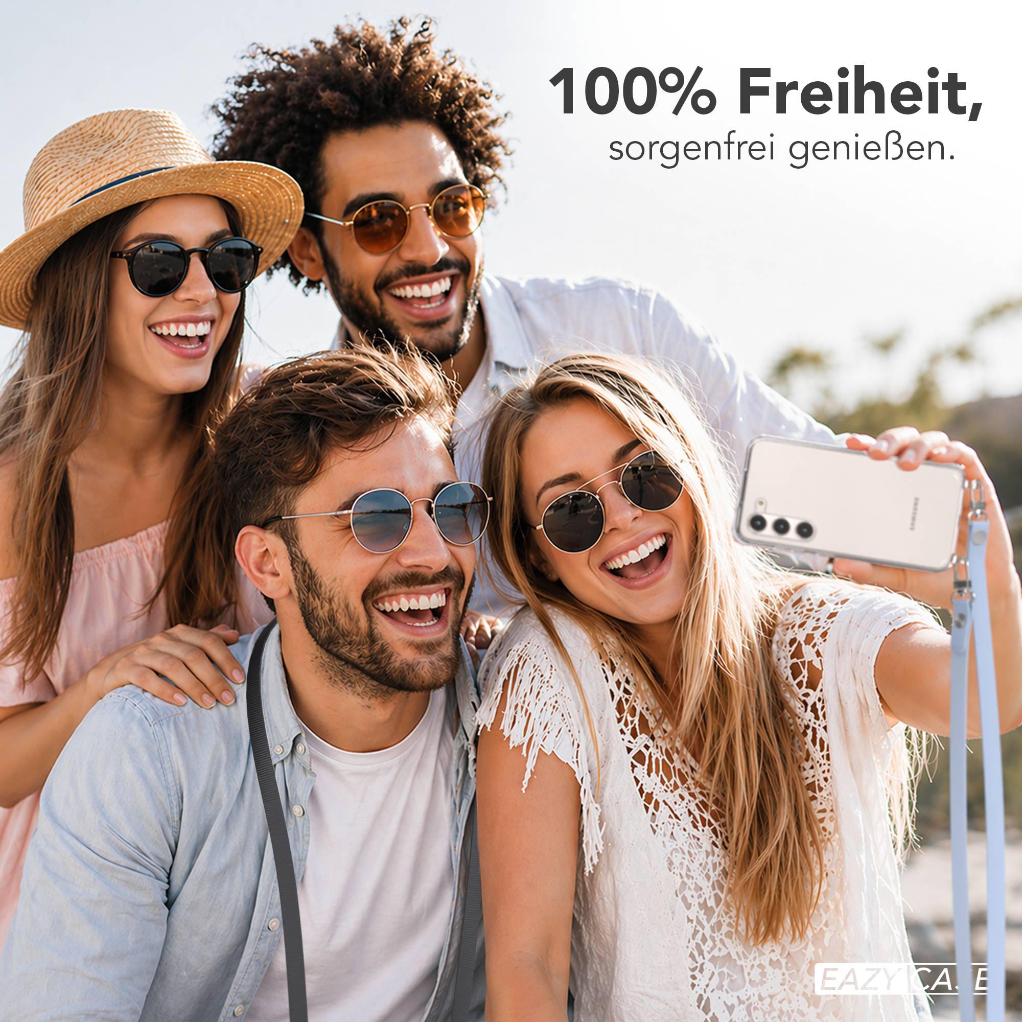 Samsung Galaxy S23 Schutzhülle mit magnetisch verstellbarem Crossbody-Umhängeband