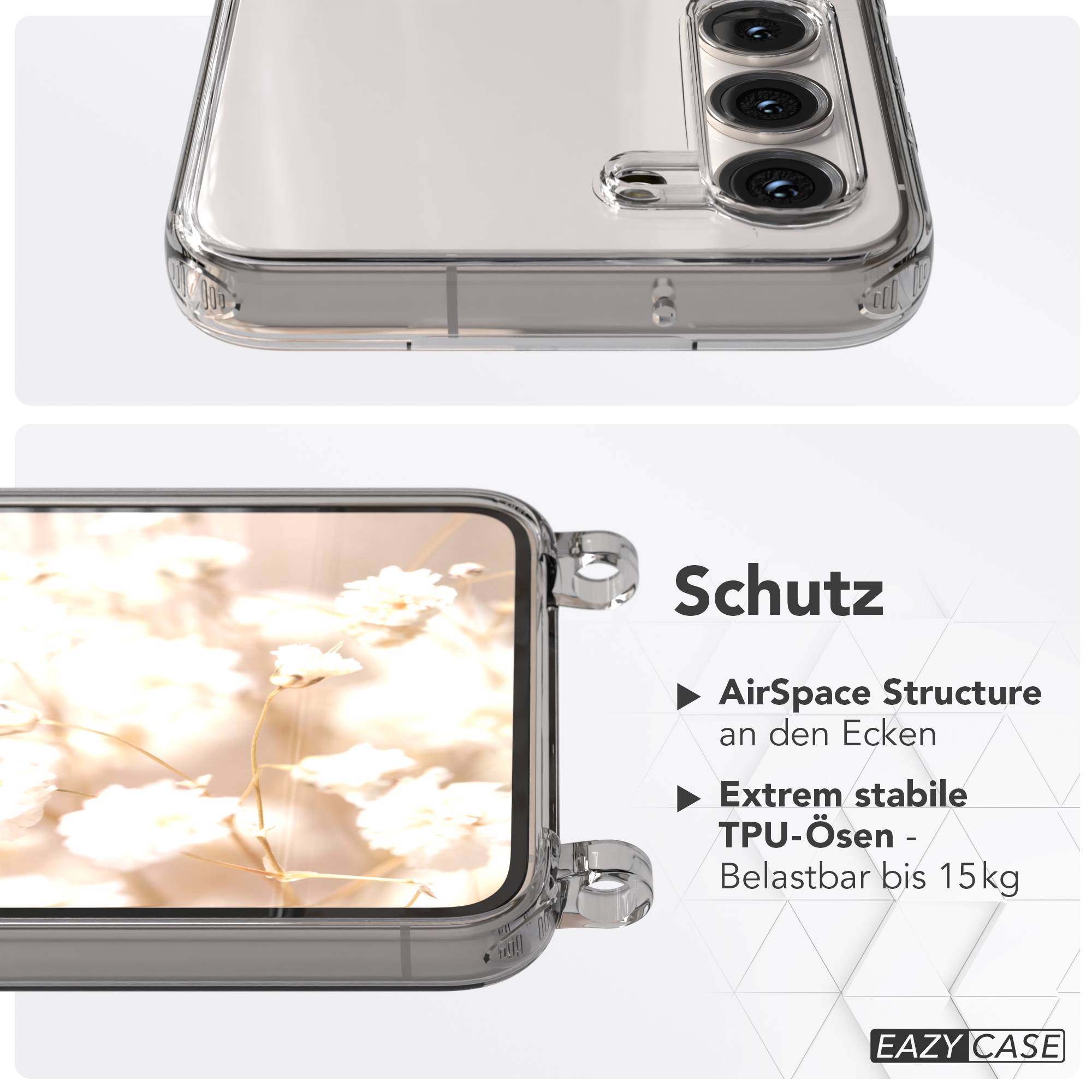 Samsung Galaxy S23 Schutzhülle mit magnetisch verstellbarem Crossbody-Umhängeband