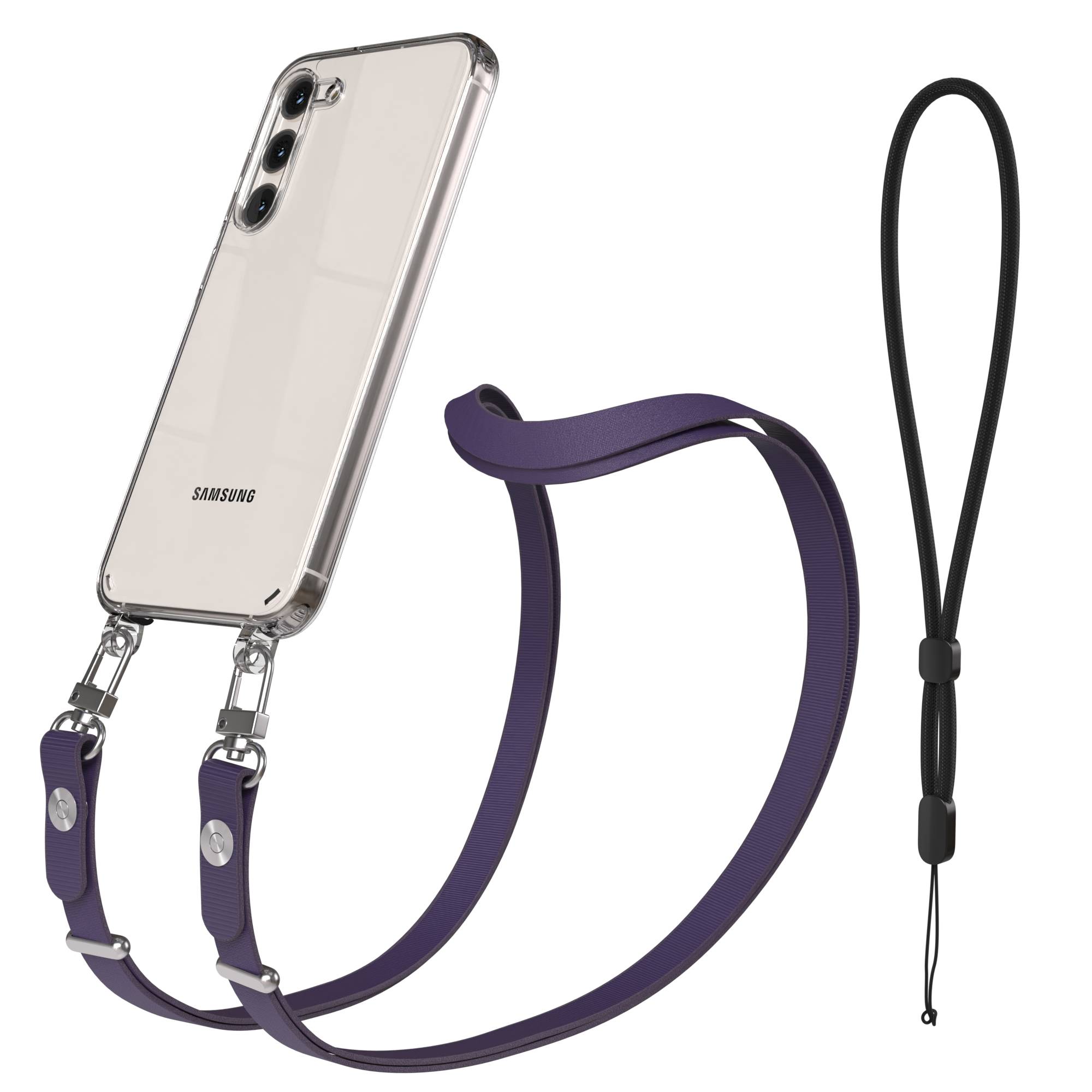 Samsung Galaxy S23 Plus Schutzhülle mit magnetisch verstellbarem Crossbody-Umhängeband