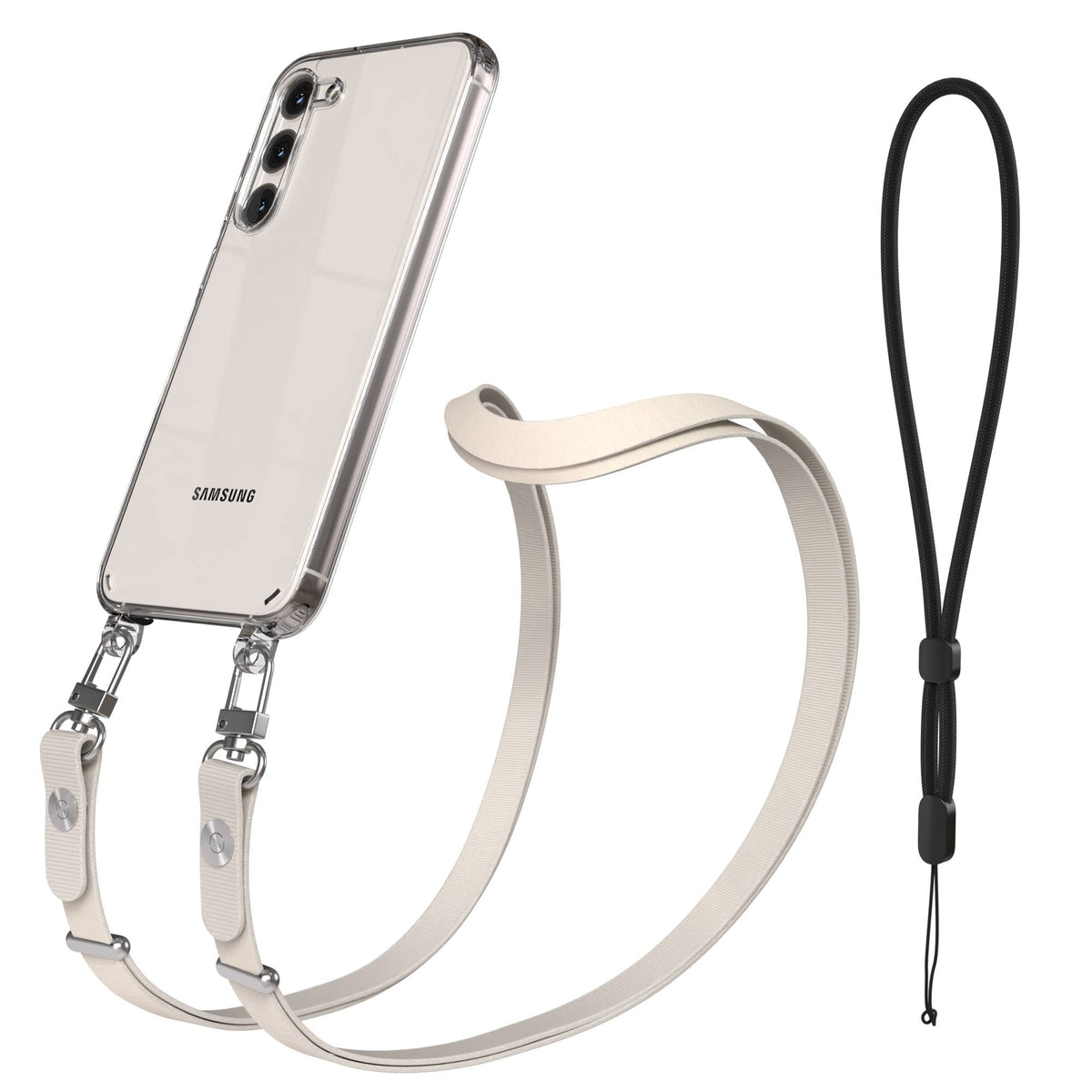 Samsung Galaxy S23 Plus Schutzhülle mit magnetisch verstellbarem Crossbody-Umhängeband