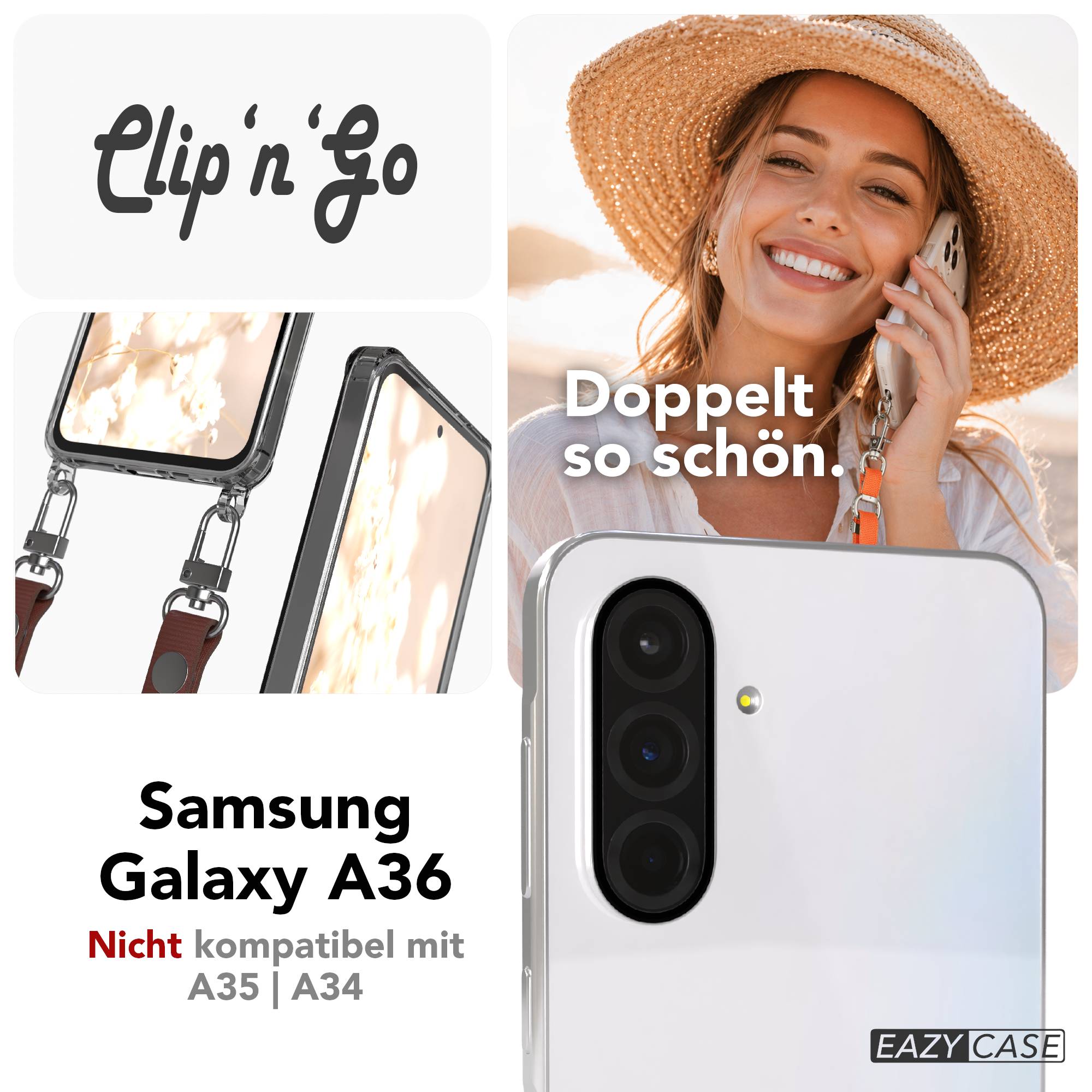 Samsung Galaxy A36 MagSafe Hülle mit magnetischer Crossbody Handykette