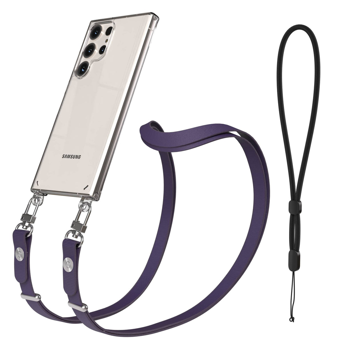 Samsung Galaxy S23 Ultra Schutzhülle mit magnetisch verstellbarem Crossbody-Umhängeband