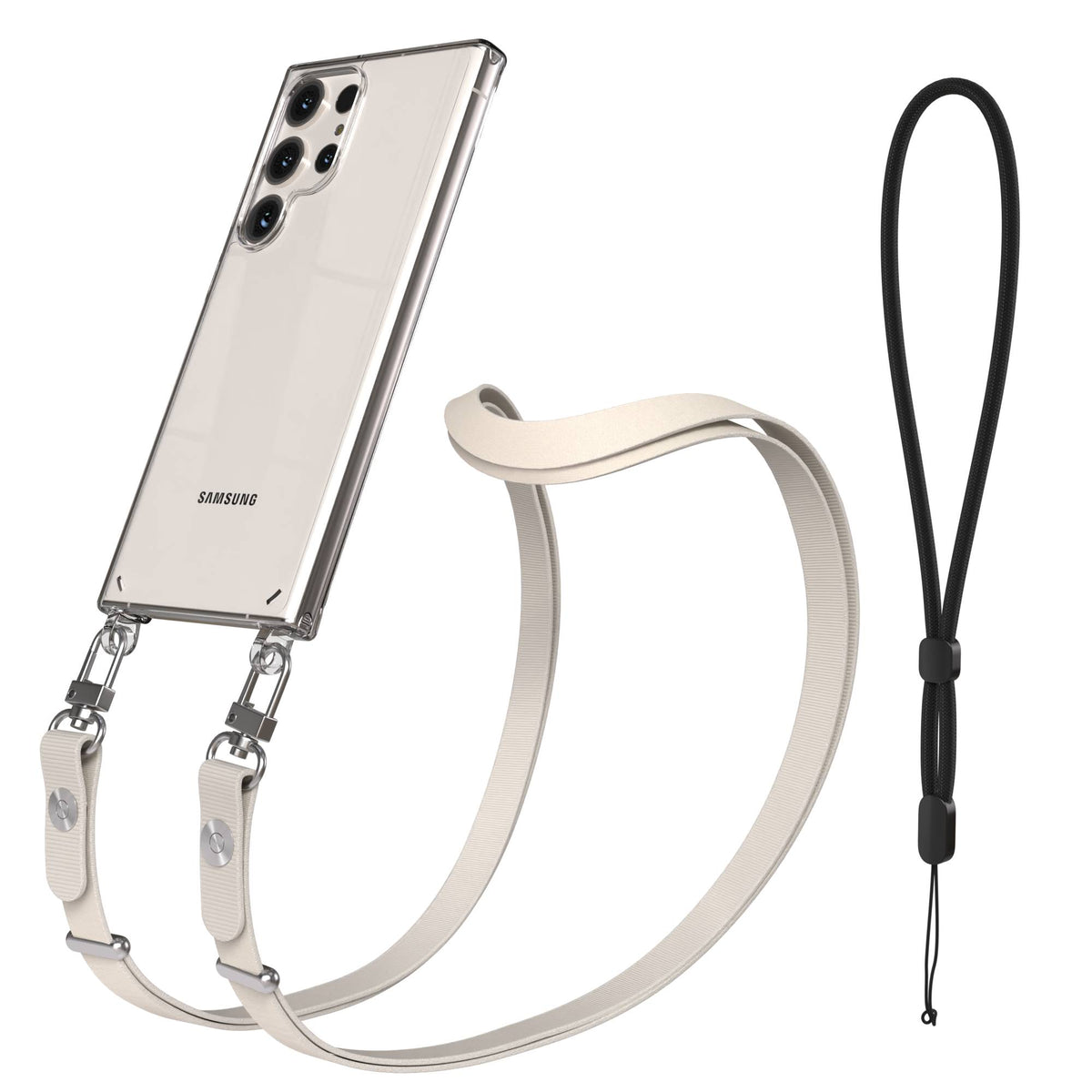 Samsung Galaxy S23 Ultra Schutzhülle mit magnetisch verstellbarem Crossbody-Umhängeband