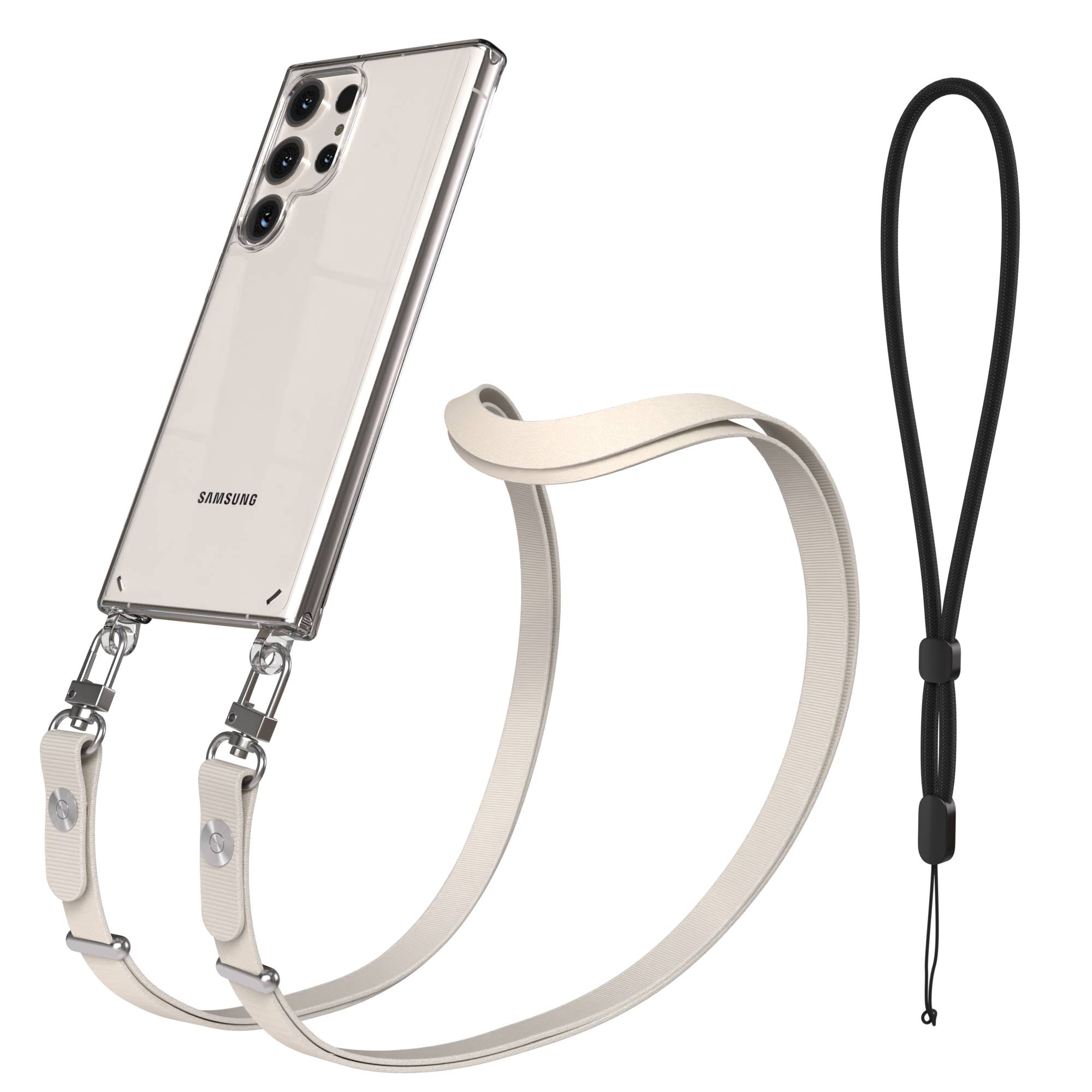 Samsung Galaxy S23 Ultra Schutzhülle mit magnetisch verstellbarem Crossbody-Umhängeband