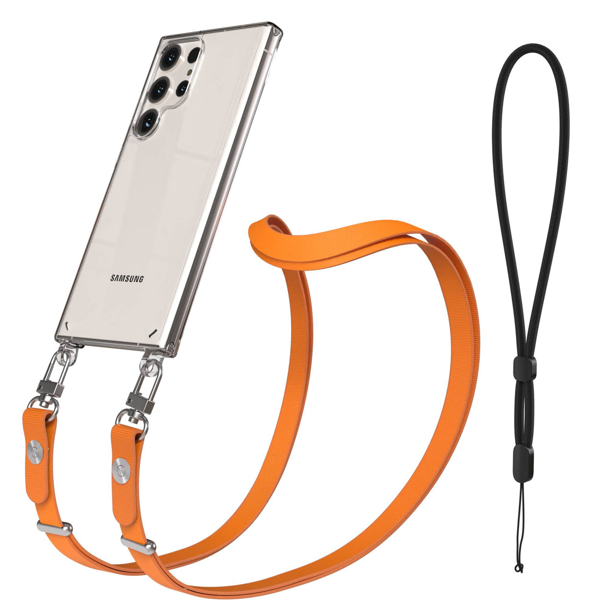 Samsung Galaxy S23 Ultra Schutzhülle mit magnetisch verstellbarem Crossbody-Umhängeband