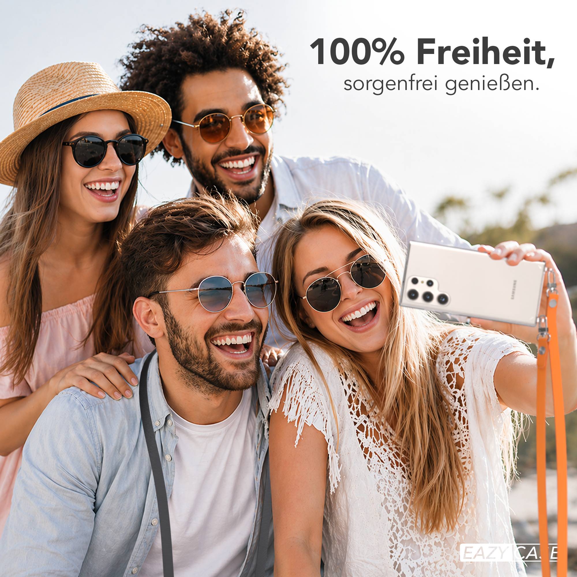 Samsung Galaxy S23 Ultra Schutzhülle mit magnetisch verstellbarem Crossbody-Umhängeband