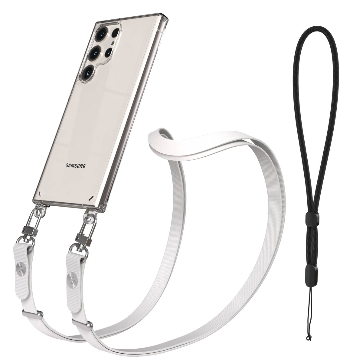 Samsung Galaxy S23 Ultra Schutzhülle mit magnetisch verstellbarem Crossbody-Umhängeband