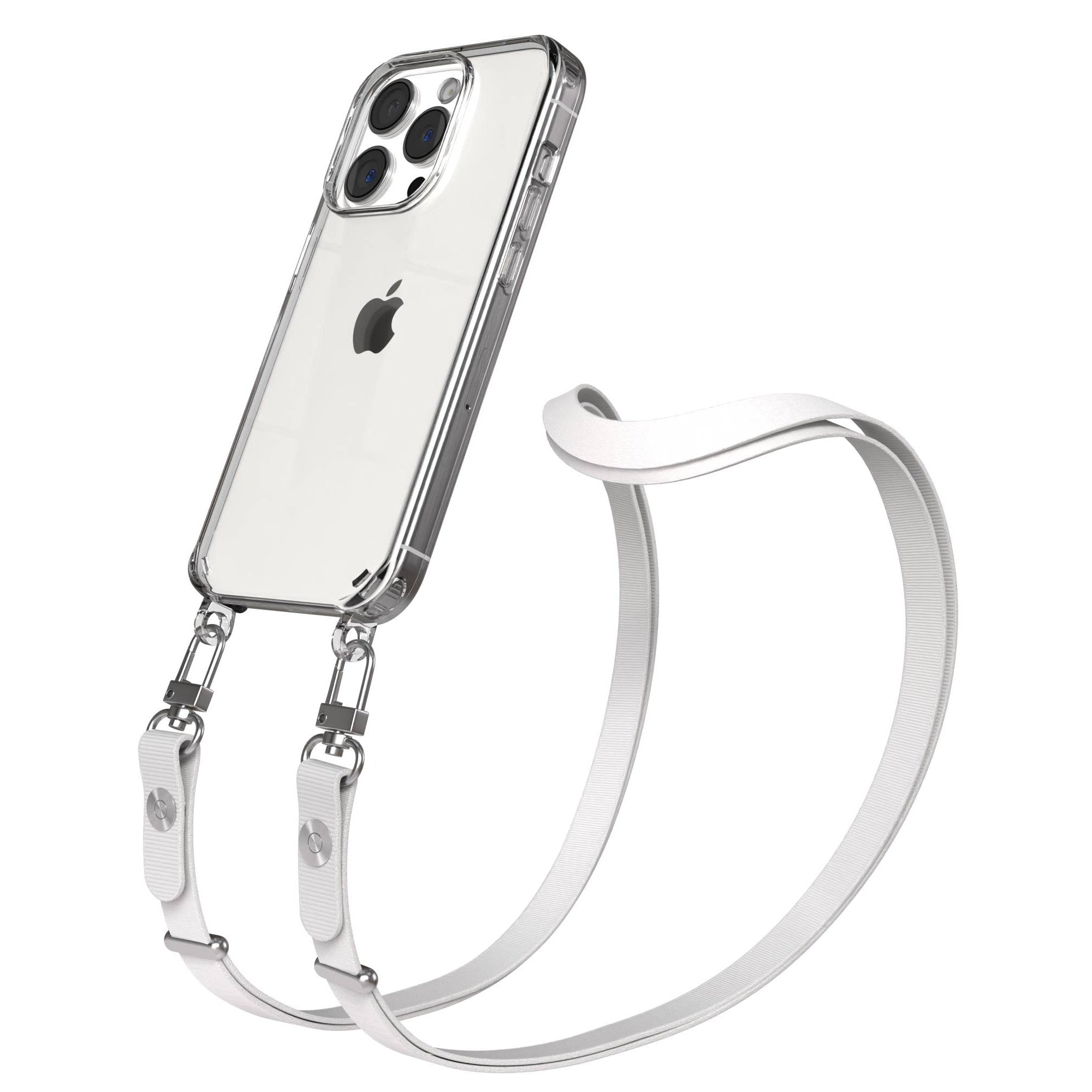 iPhone 15 Pro MagSafe Hülle mit magnetischer Crossbody Handykette von EAZY CASE #farbe_grau-magsafe-funktion-mit-magsafe