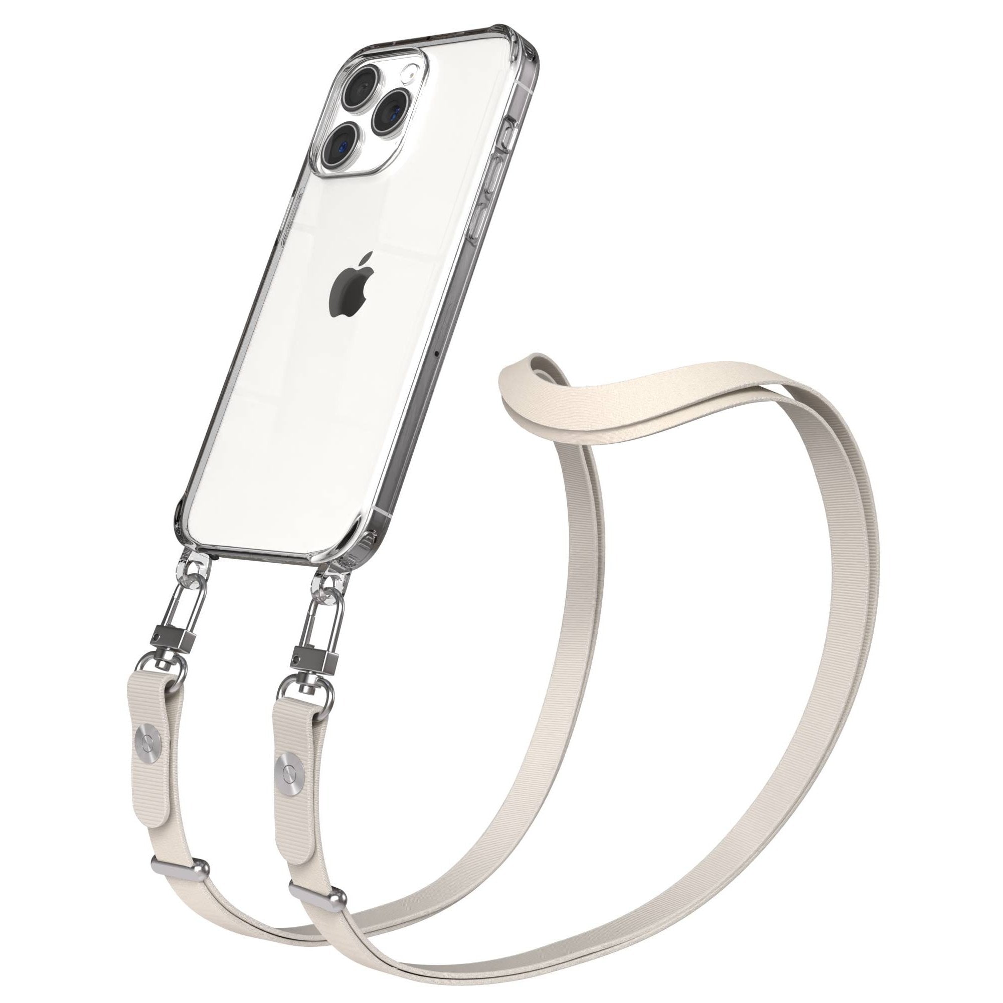 iPhone 15 Pro Max MagSafe Hülle mit magnetischem Crossbody-Umhängeband #farbe_taupe-magsafe-funktion-mit-magsafe
