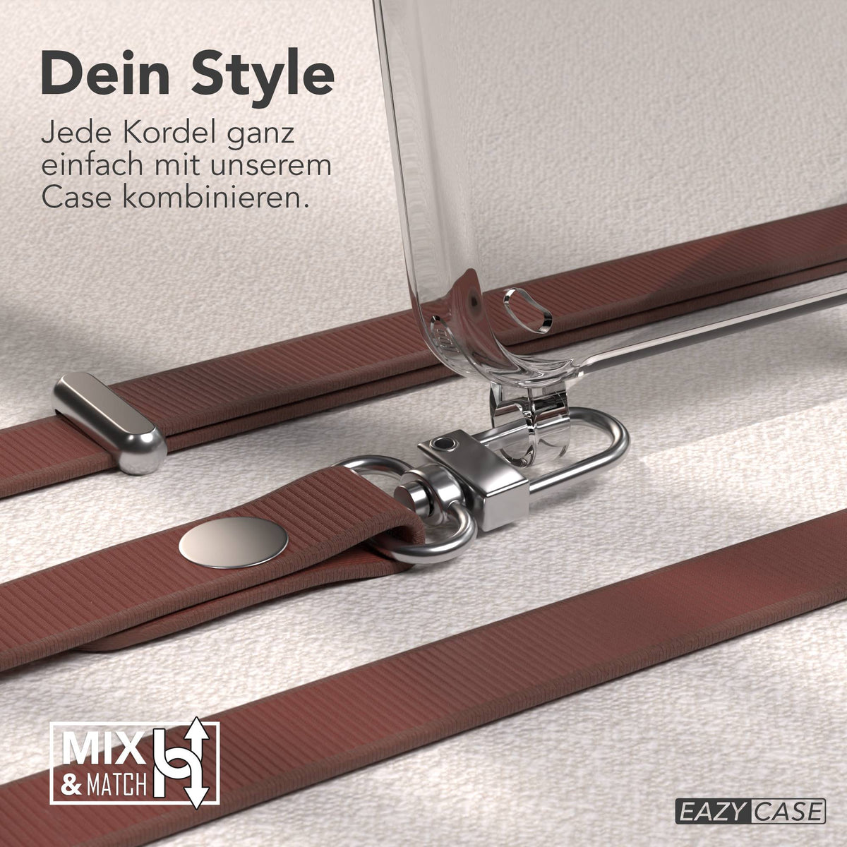 Samsung Galaxy S24 MagSafe Schutzhülle mit magnetischer Crossbody Handykette #farbe_braun-magsafe-funktion-ohne-magsafe