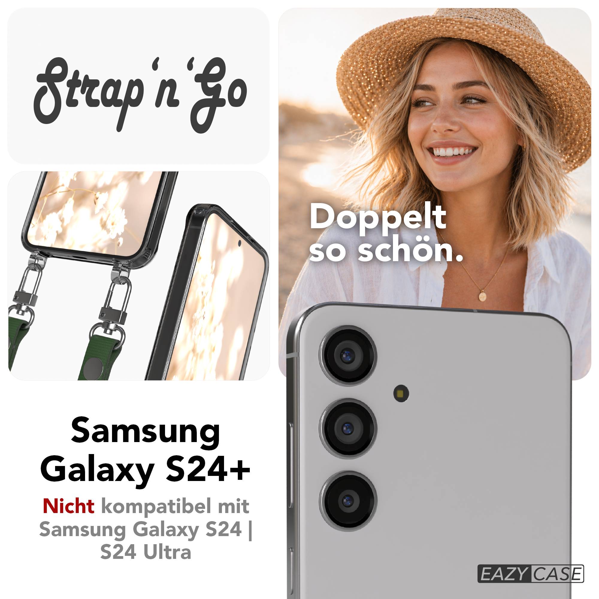 Samsung Galaxy S24 Plus MagSafe Hülle mit magnetischer Crossbody Handykette #farbe_grun-magsafe-funktion-ohne-magsafe