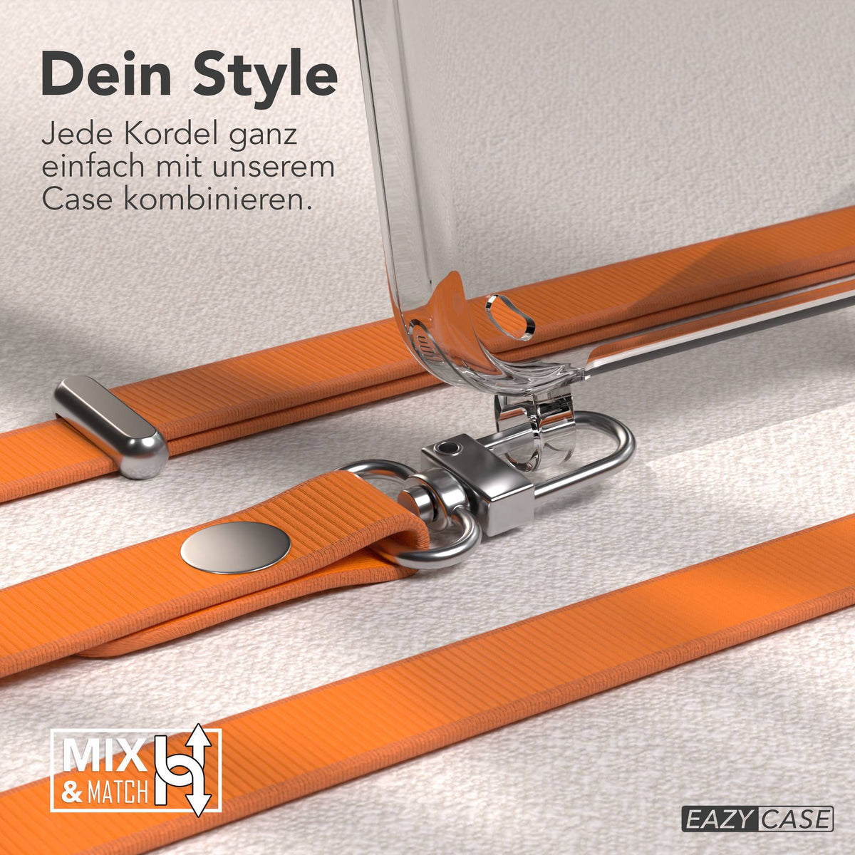Samsung Galaxy S24 Plus MagSafe Hülle mit magnetischer Crossbody Handykette #farbe_orange-magsafe-funktion-ohne-magsafe